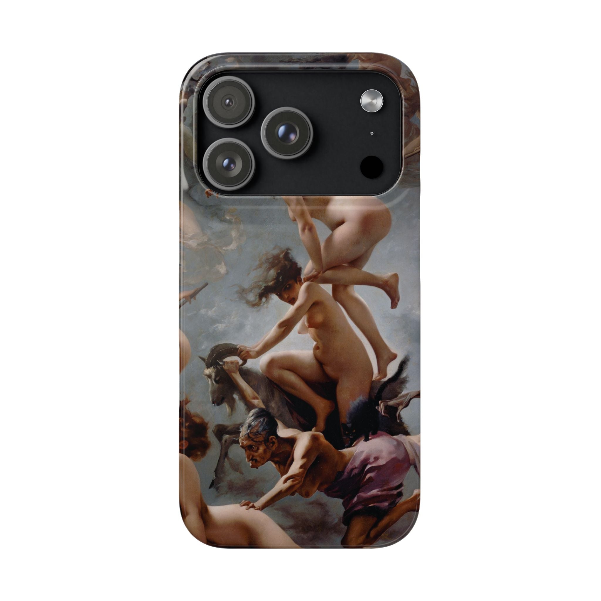 Witches going to their Sabbath by Luis Ricardo Falero - iPhone Slim Case