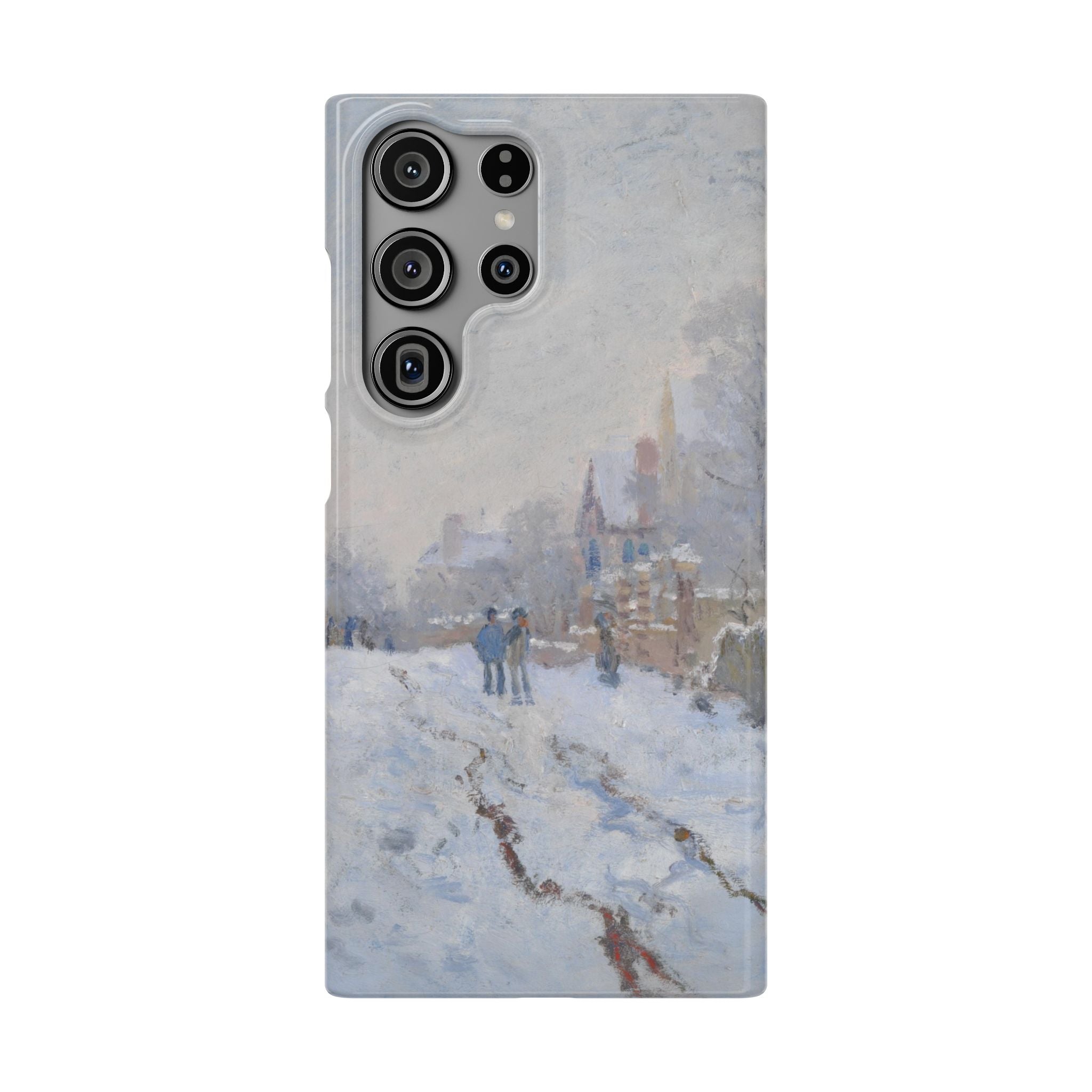 Snow Scene at Argenteuil by Claude Monet - Samsung Slim Case