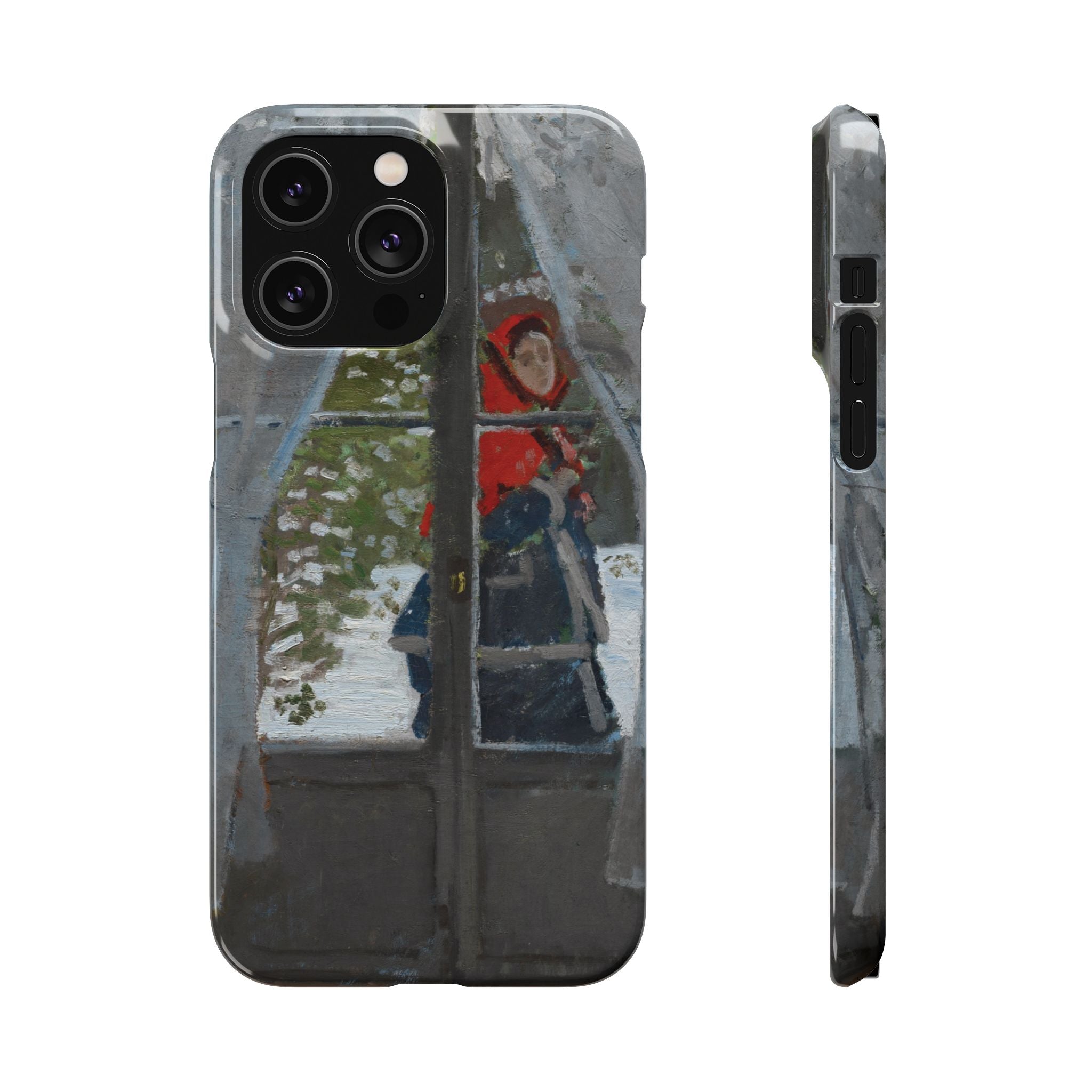 Le mouchoir rouge by Claude Monet - iPhone Slim Case
