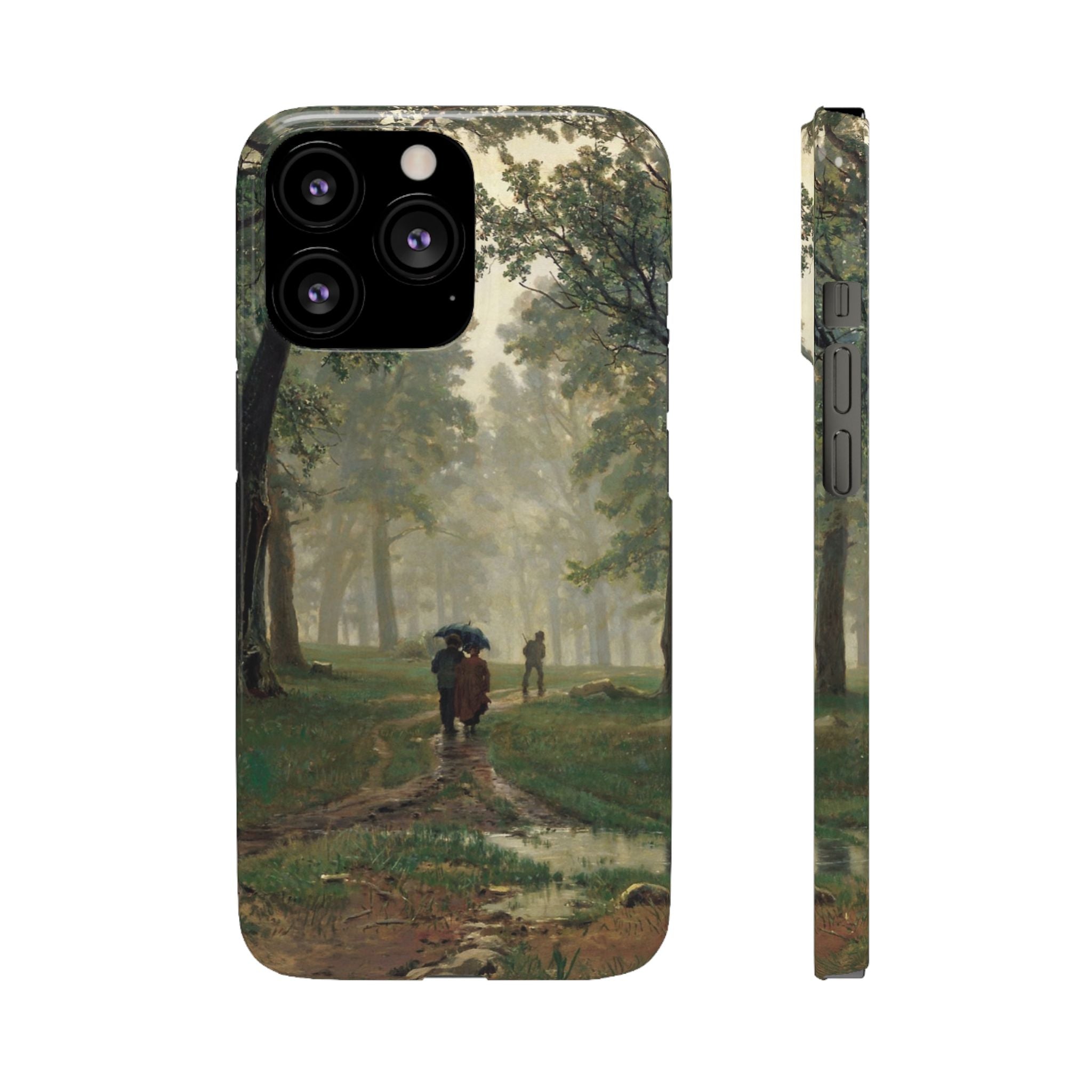 Rain in an Oak Forest by Ivan Ivanovich Shishkin - iPhone Slim Case
