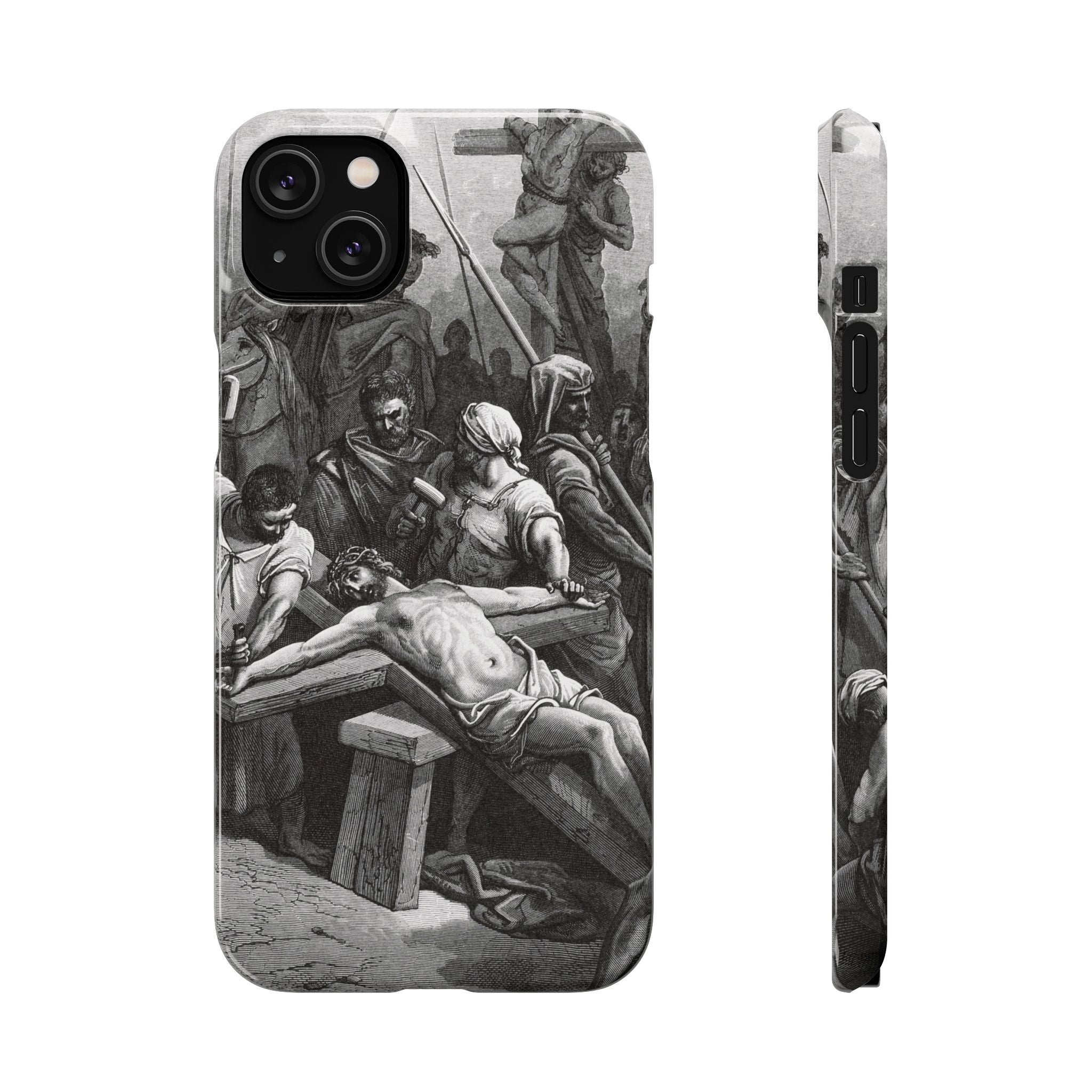 Crucifixion of Jesus by Gustave Doré - iPhone Slim Case