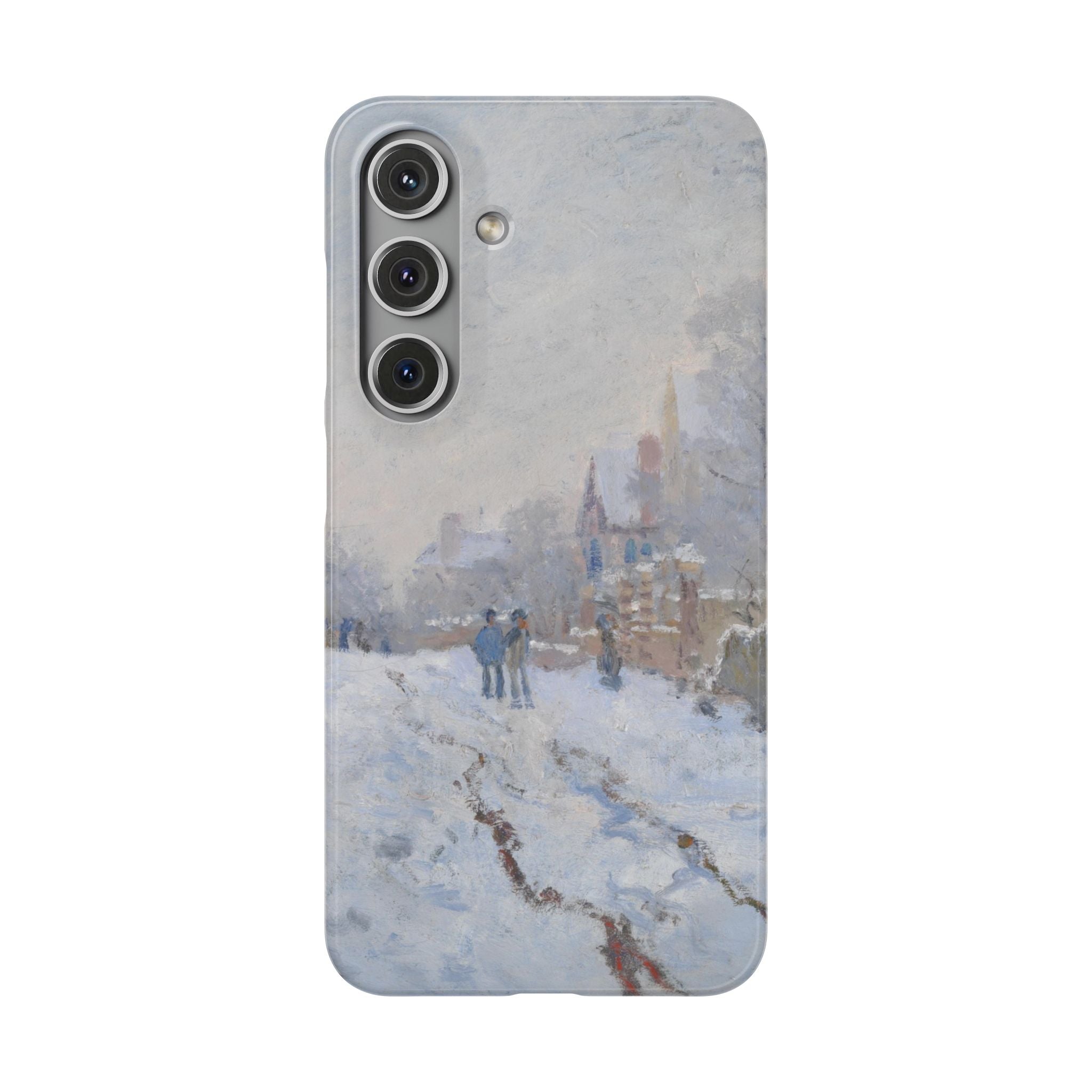 Snow Scene at Argenteuil by Claude Monet - Samsung Slim Case