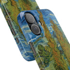 Two Poplars in the Alpilles near Saint-Rémy by Vincent van Gogh - iPhone Slim Case