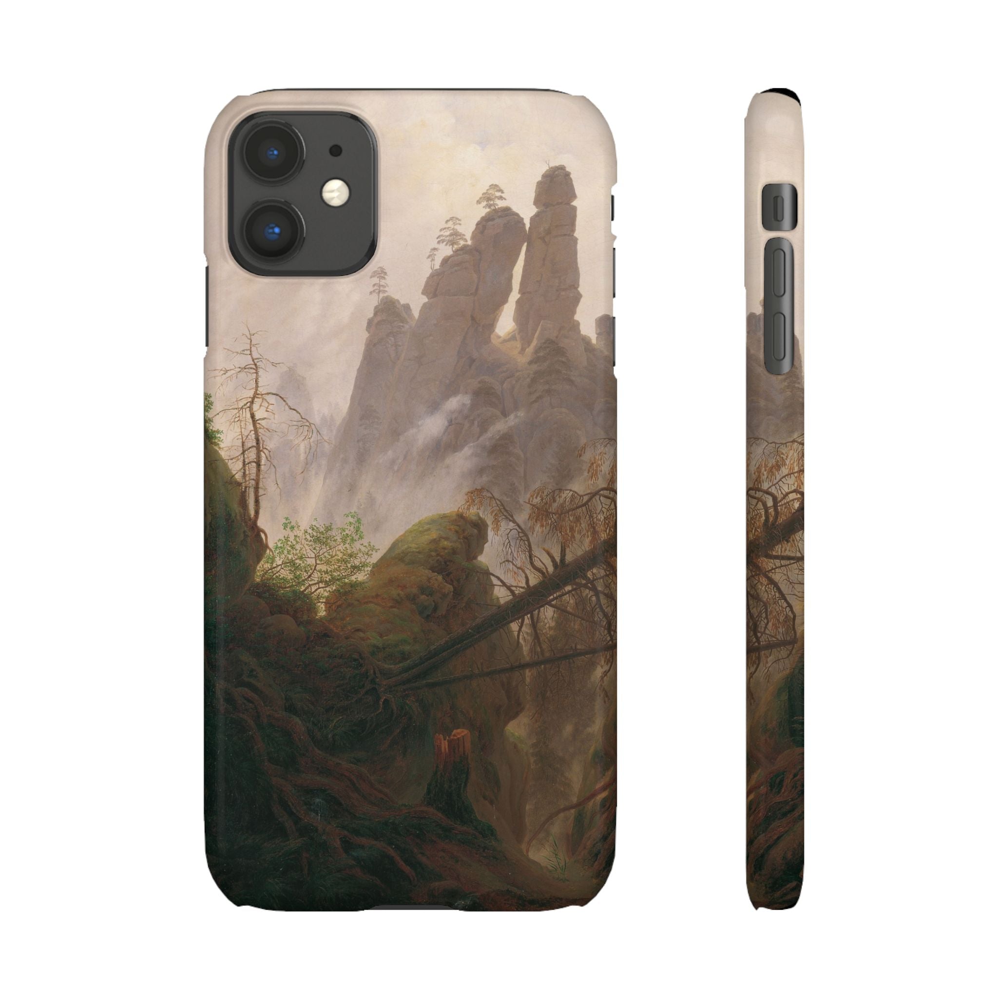 Rocky Landscape in the Elbe Sandstone Mountains by Caspar David Friedrich - iPhone Slim Case