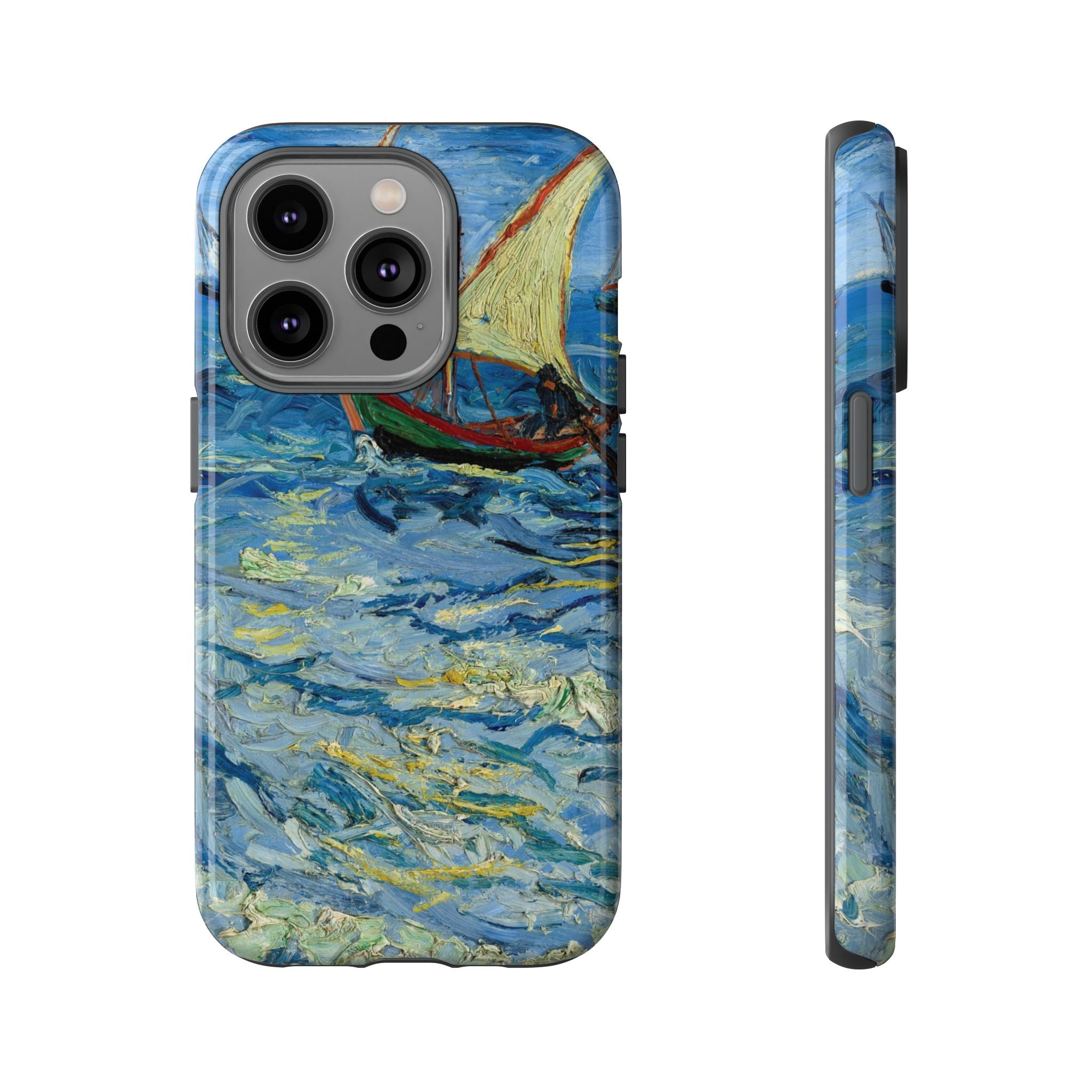 Fishing Boats at Sea by Vincent van Gogh - iPhone Tough Case