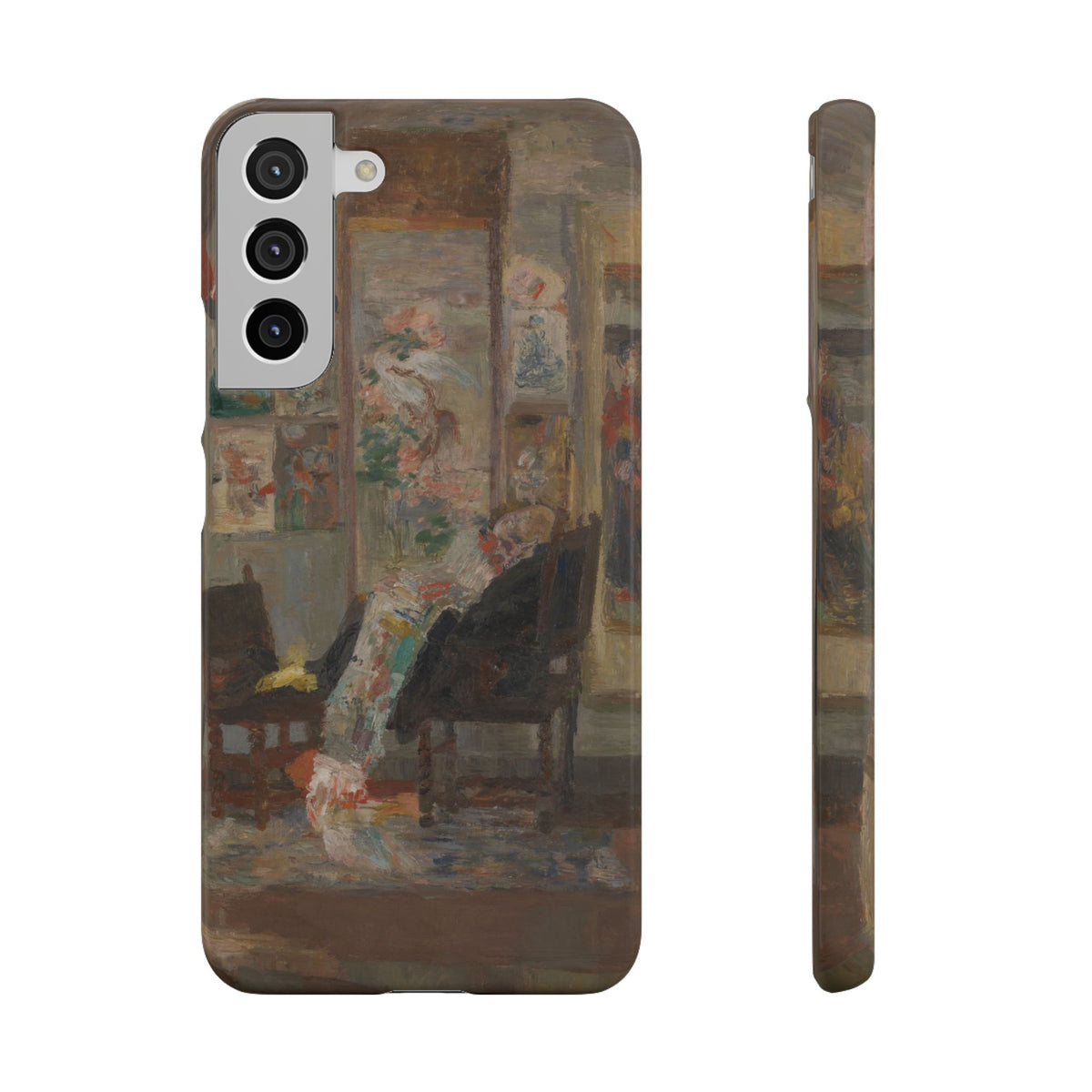 Skeleton Looking at Chinoiseries by James Ensor - Samsung Slim Case