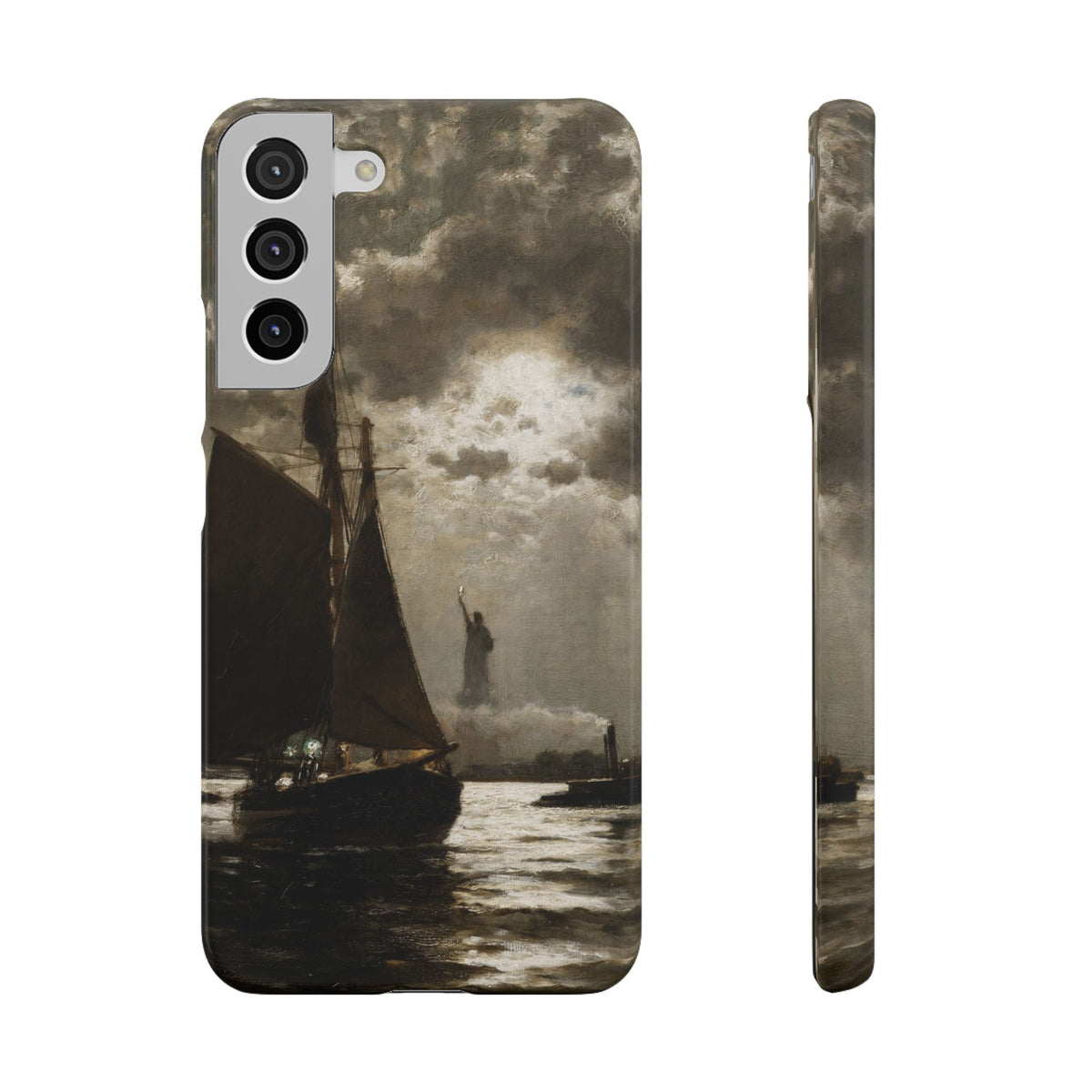 Nightfall over New York Harbor by Edward Moran - Samsung Slim Case