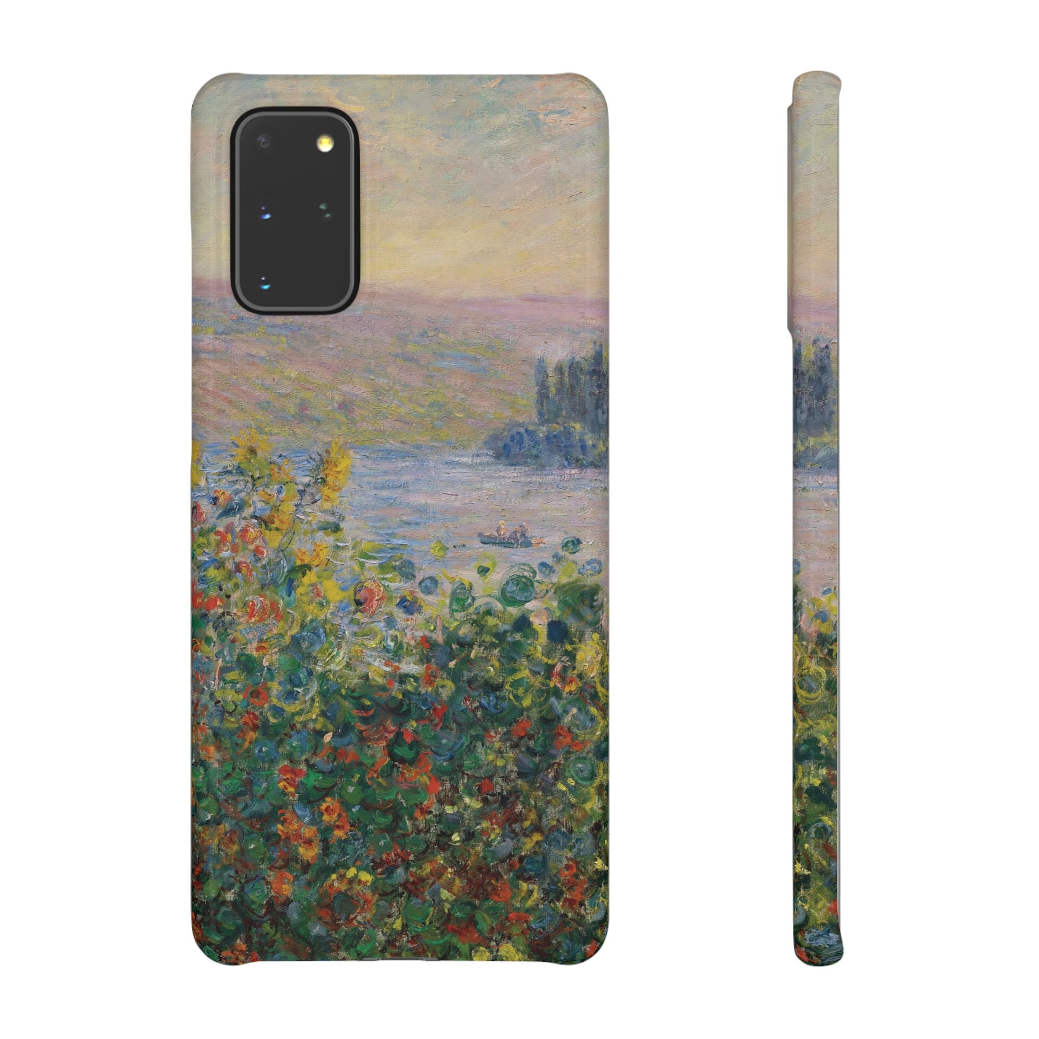 Flower Beds at Vétheuil by Claude Monet - Samsung Slim Case