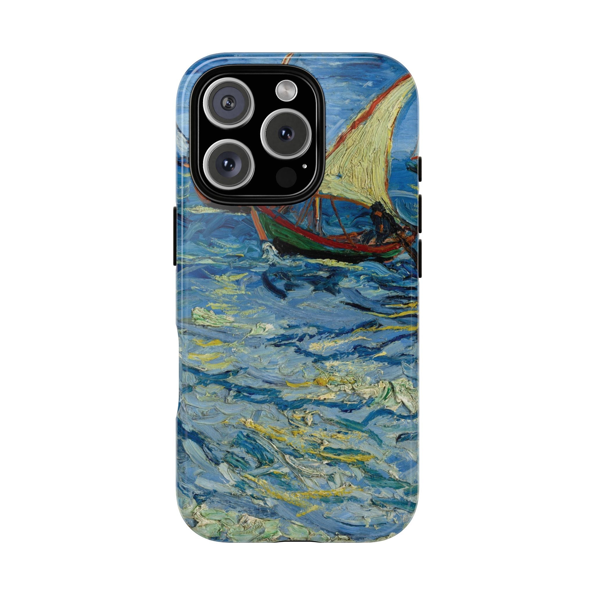 Fishing Boats at Sea by Vincent van Gogh - iPhone Tough Case