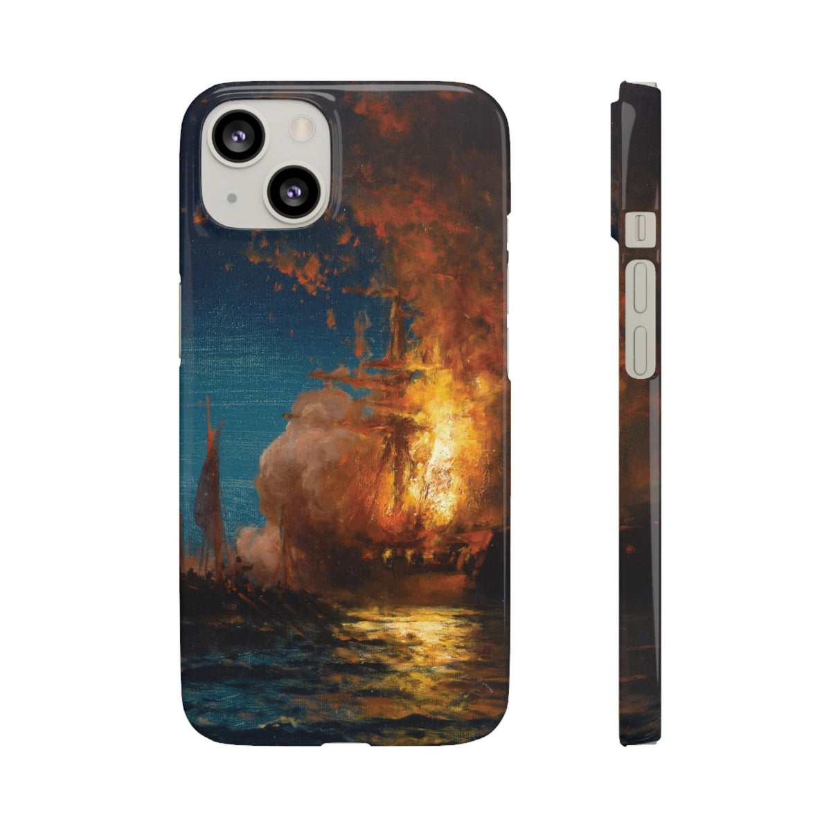 Burning of the Frigate Philadelphia in the Harbor of Tripoli by Edward Moran - iPhone Slim Case