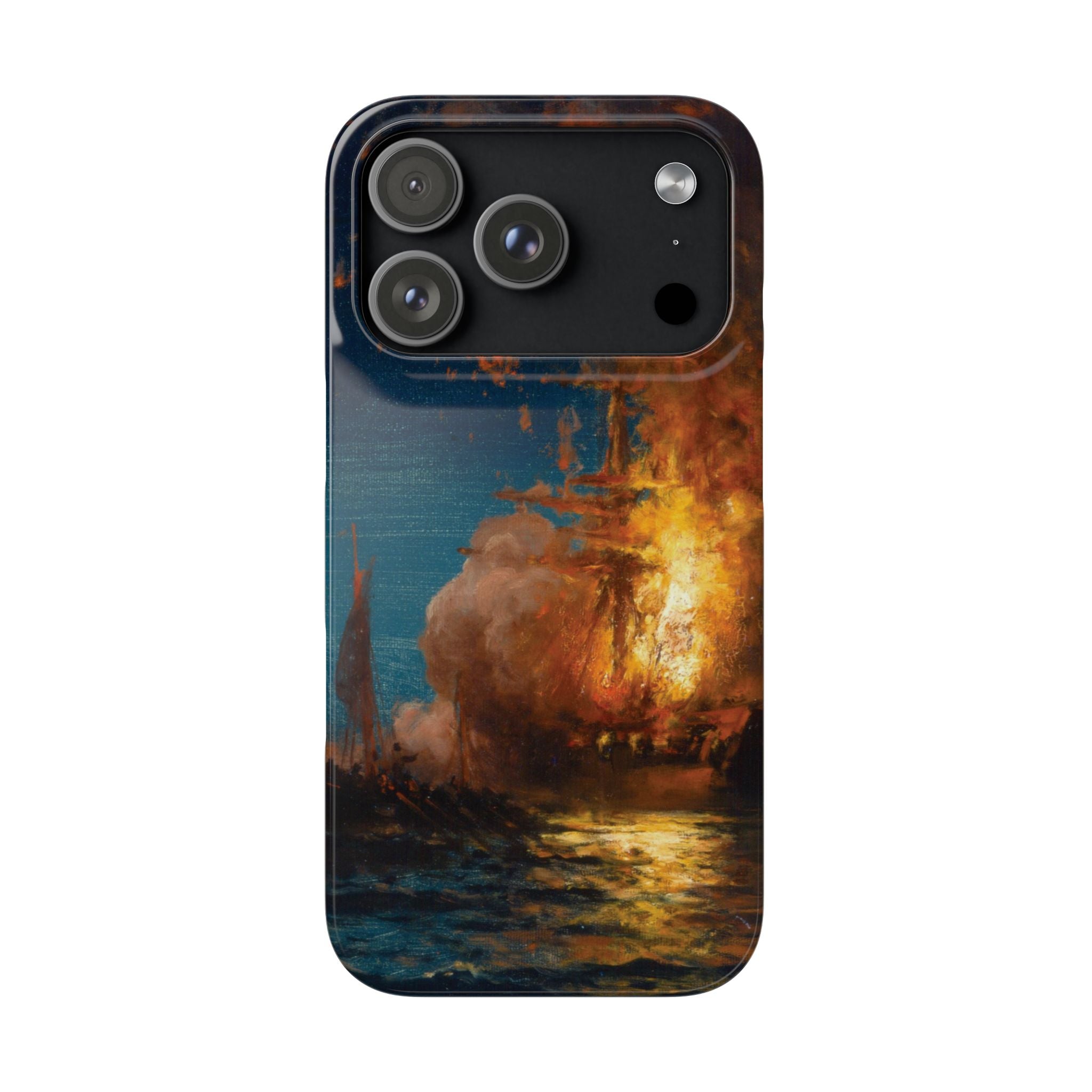 Burning of the Frigate Philadelphia in the Harbor of Tripoli by Edward Moran - iPhone Slim Case