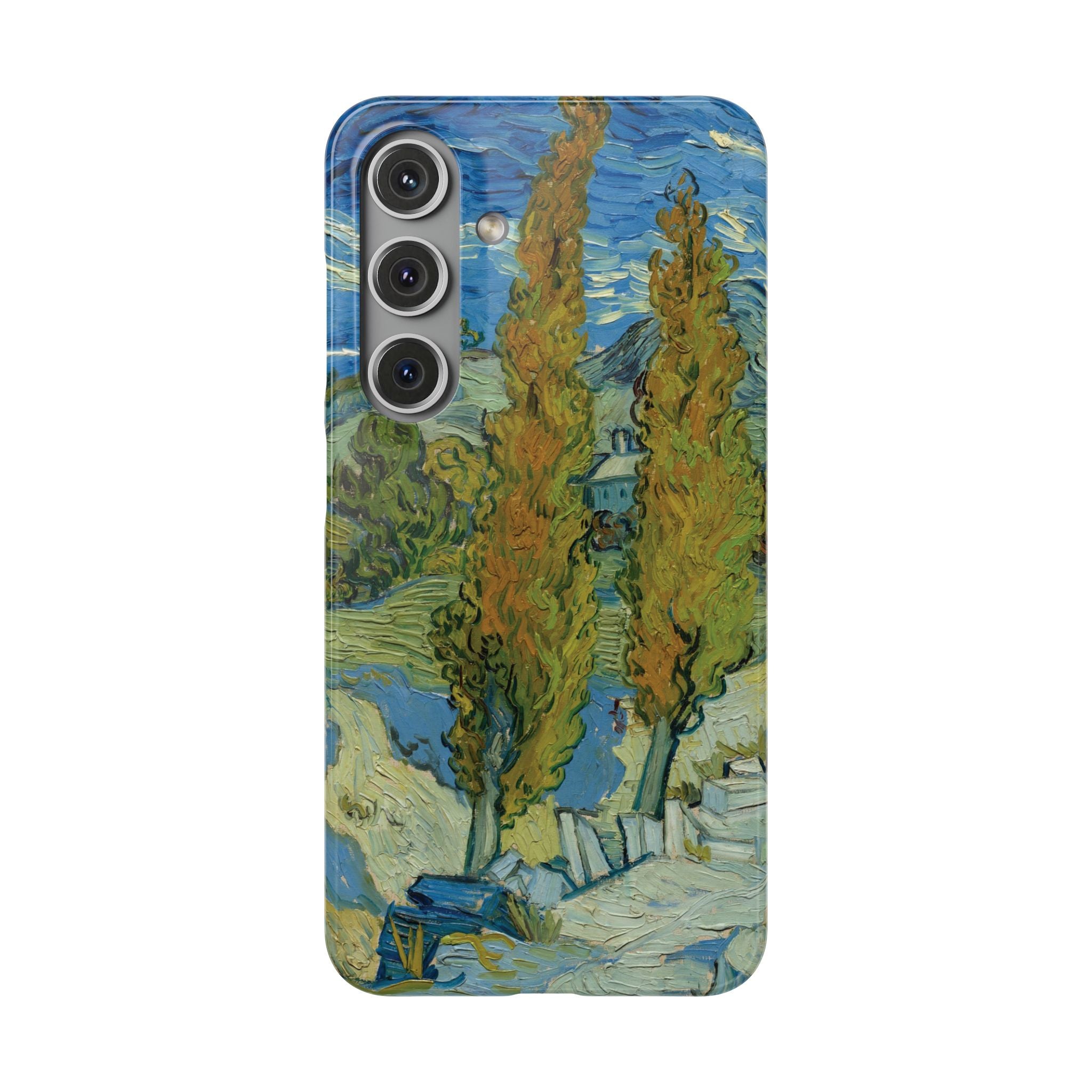 Two Poplars in the Alpilles near Saint-Rémy by Vincent van Gogh - Samsung Slim Case