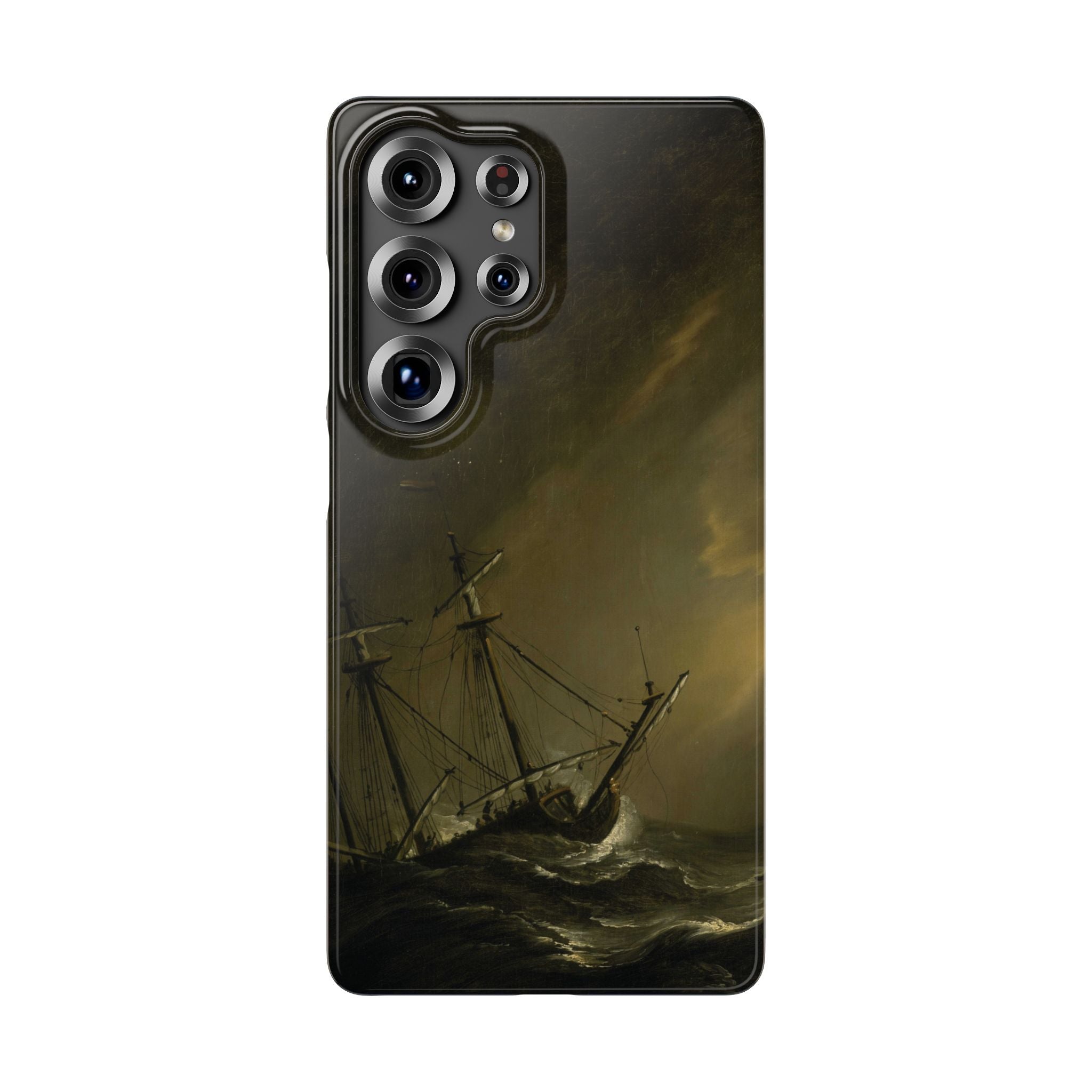 A Small Dutch Ship Riding out a Storm by Willem van de Velde - Samsung Slim Case