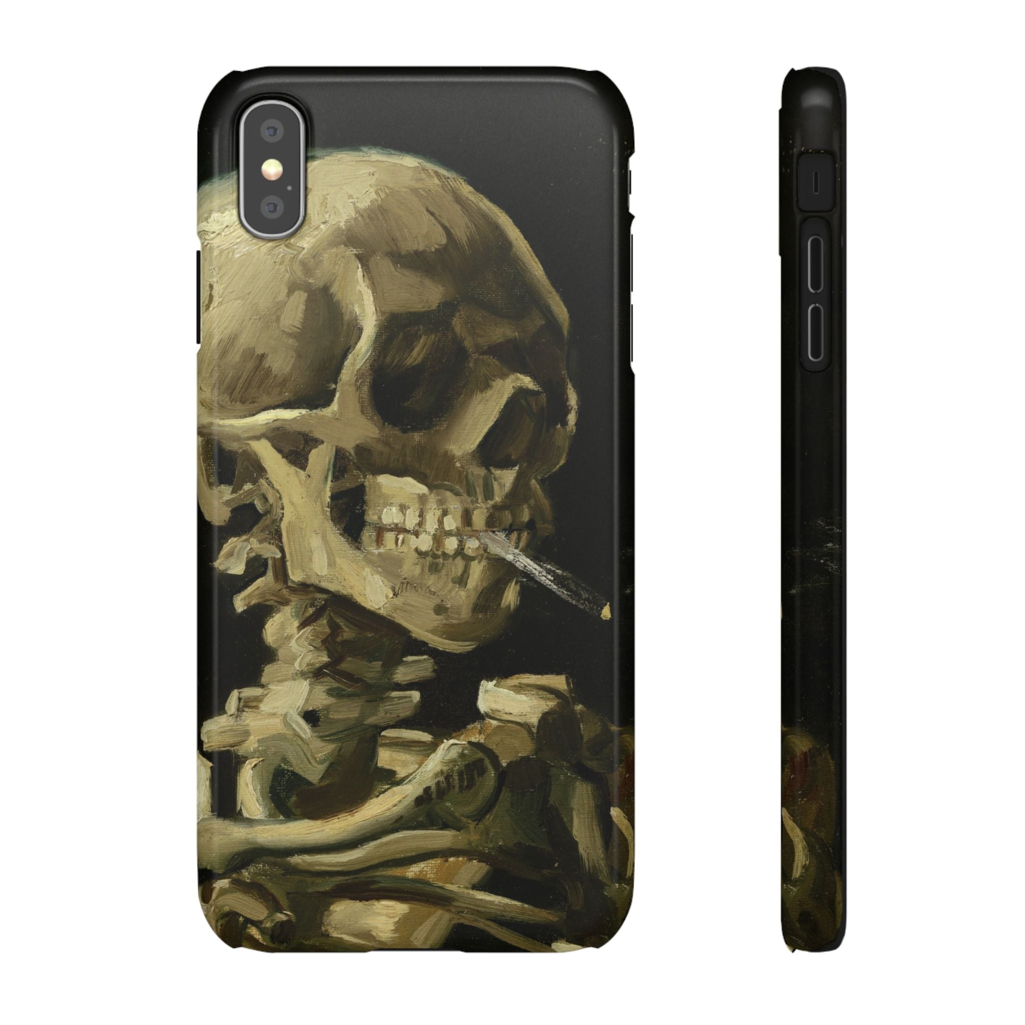 Skeleton with Cigarette by Van Gogh - iPhone Slim Case