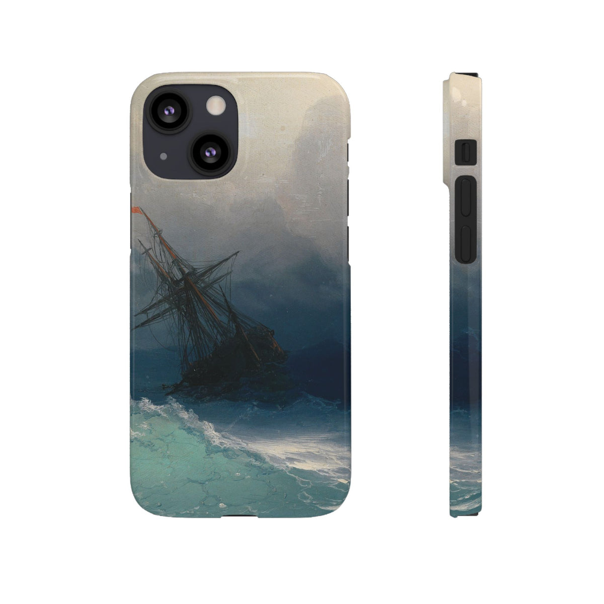 Ship on Stormy Seas by Ivan Aivazovsky - iPhone Slim Case