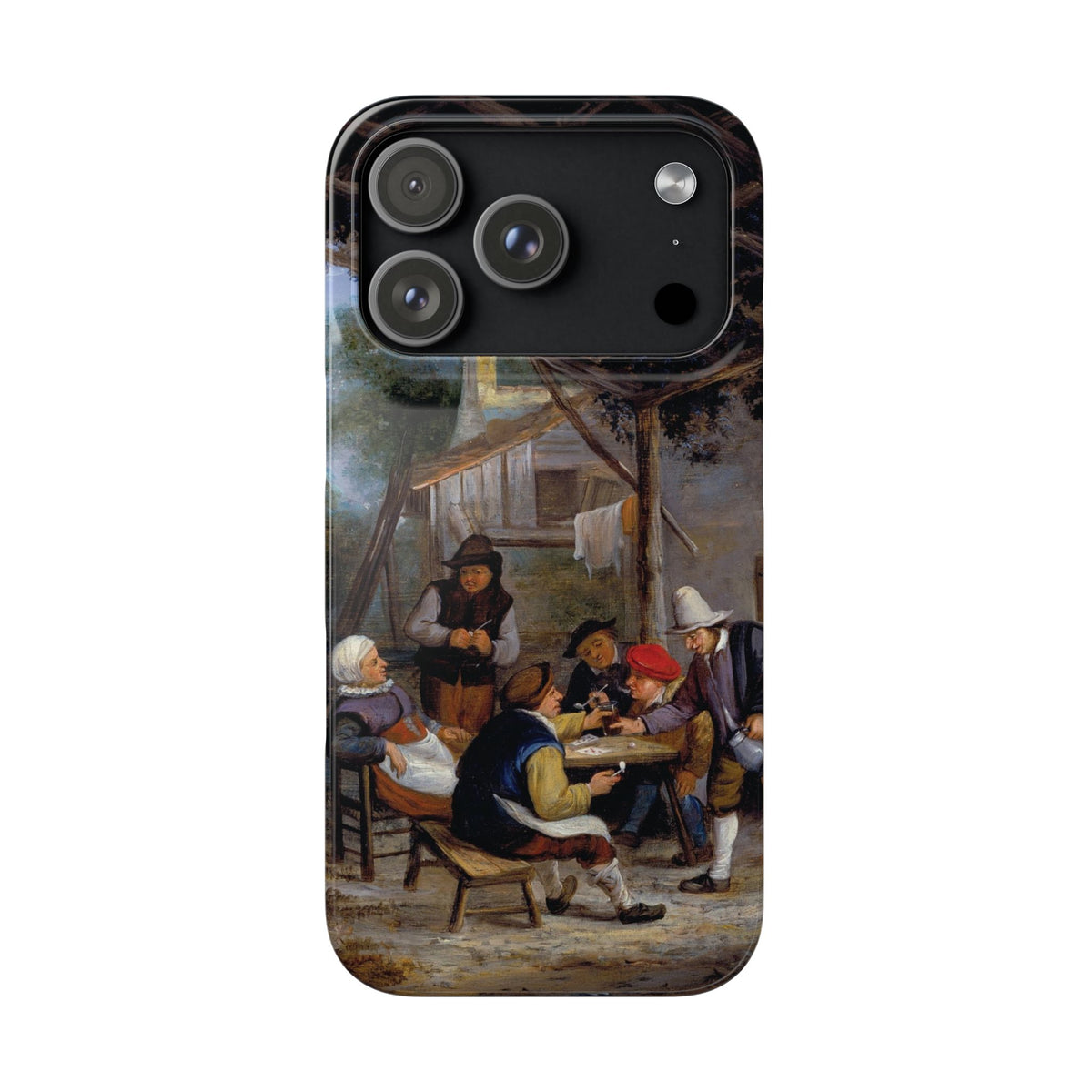 Peasants Drinking by Adriaen van Ostade - iPhone Slim Case