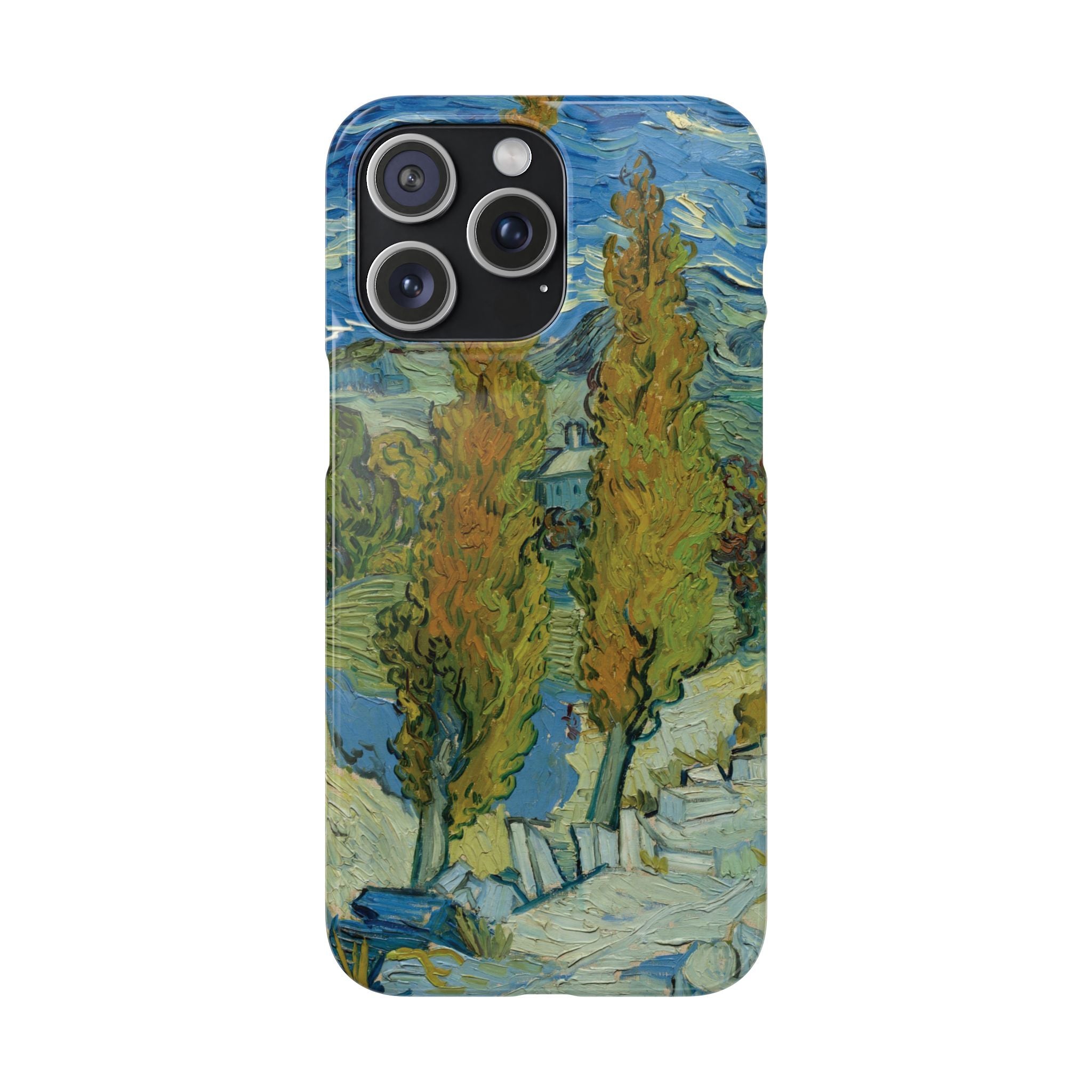 Two Poplars in the Alpilles near Saint-Rémy by Vincent van Gogh - iPhone Slim Case