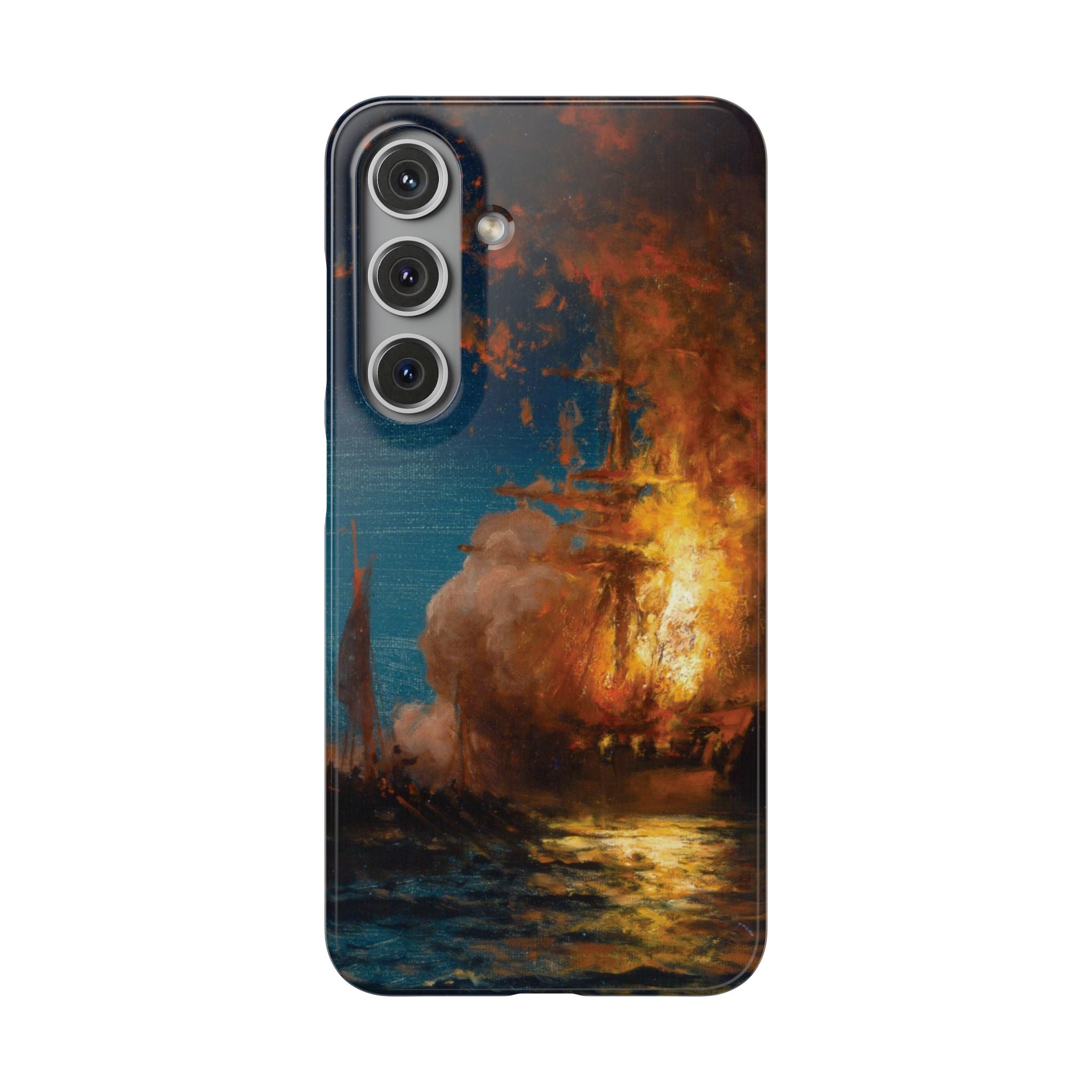 Burning of the Frigate Philadelphia in the Harbor of Tripoli by Edward Moran - Samsung Slim Case