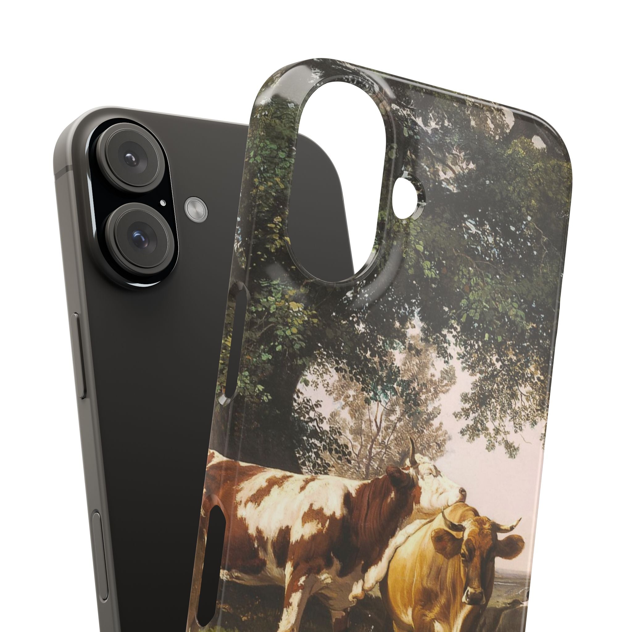 Herd under Trees by Ivan Ivanovich Shishkin - iPhone Slim Case