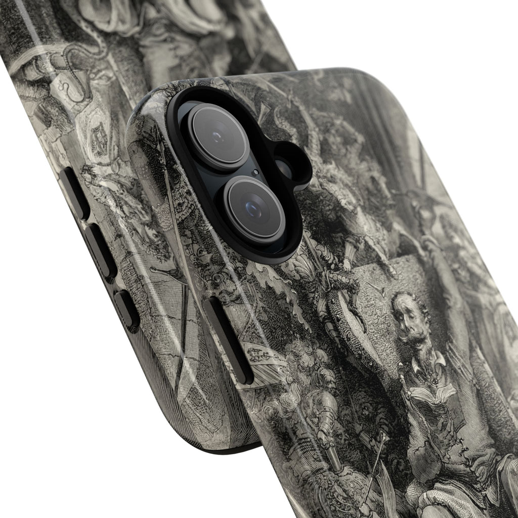 Don Quixote and His Visions by Gustave Doré - iPhone Tough Case