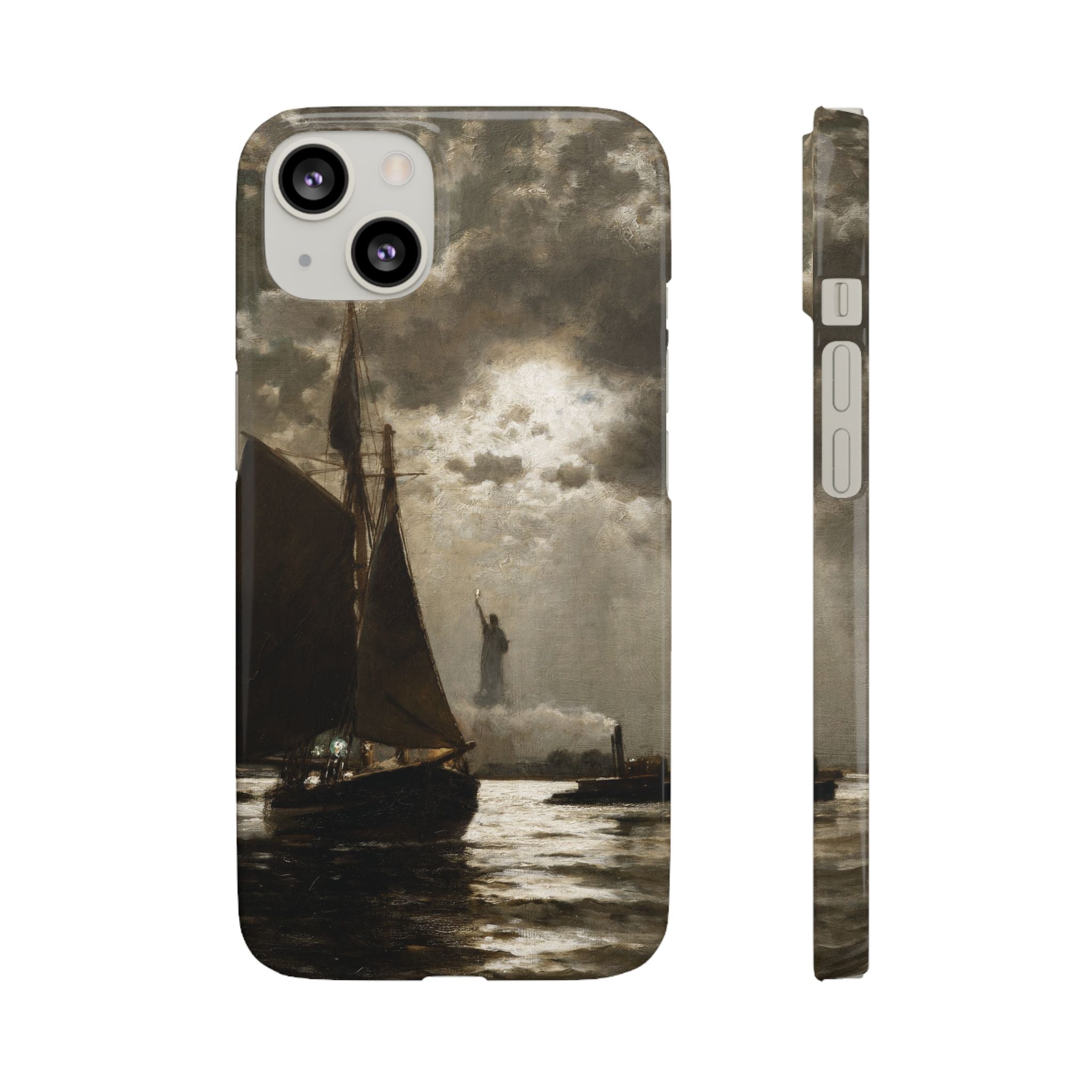 Nightfall over New York Harbor by Edward Moran - iPhone Slim Case