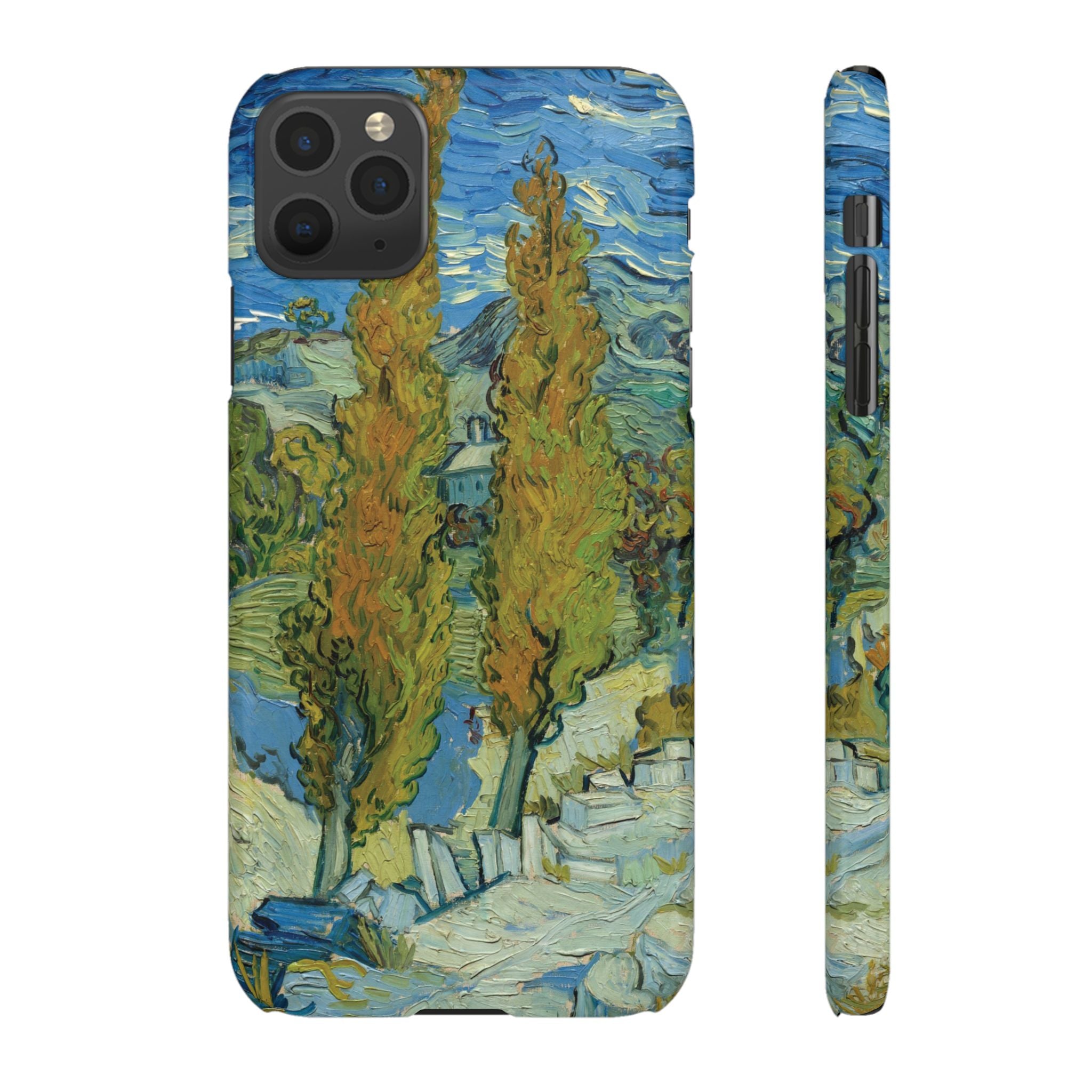 Two Poplars in the Alpilles near Saint-Rémy by Vincent van Gogh - iPhone Slim Case