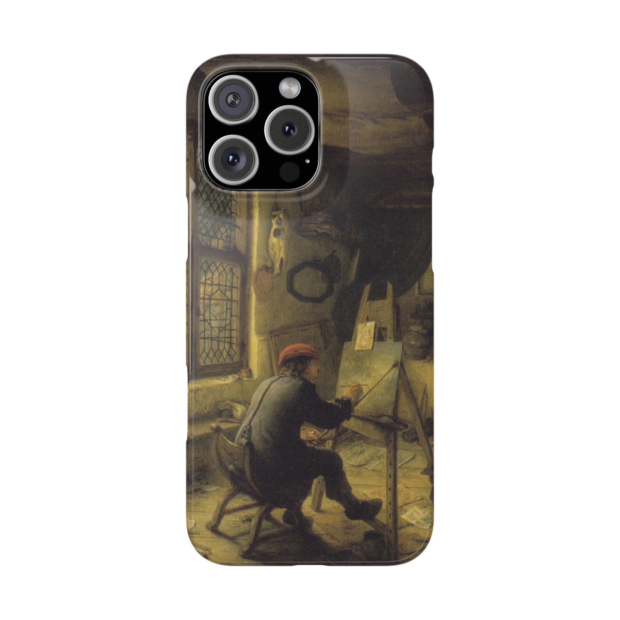 The Painter in His Workshop by Adriaen van Ostade - iPhone Slim Case