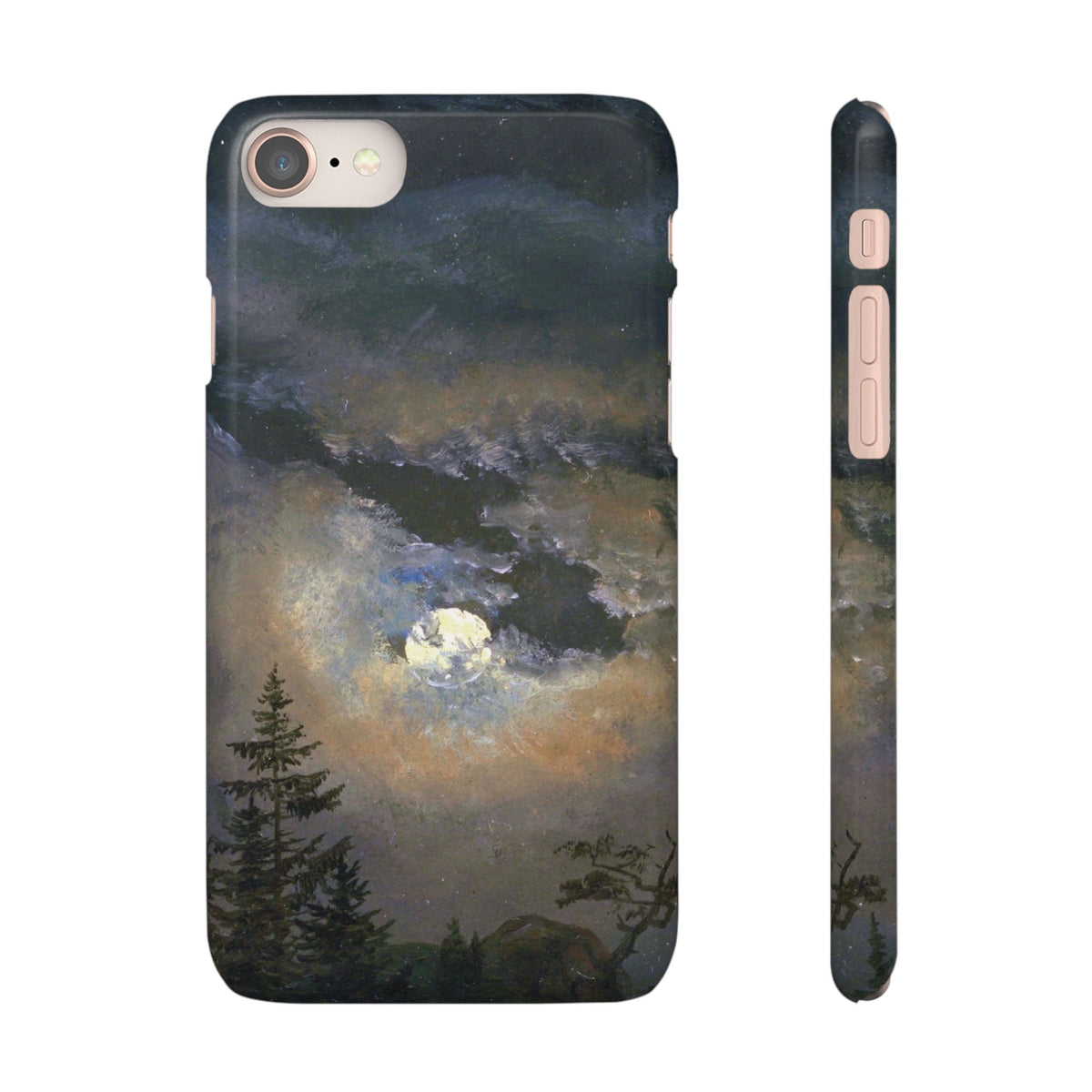 Study of a Cloud and Landscape by Moonlight by Johan Dahl - iPhone Slim Case