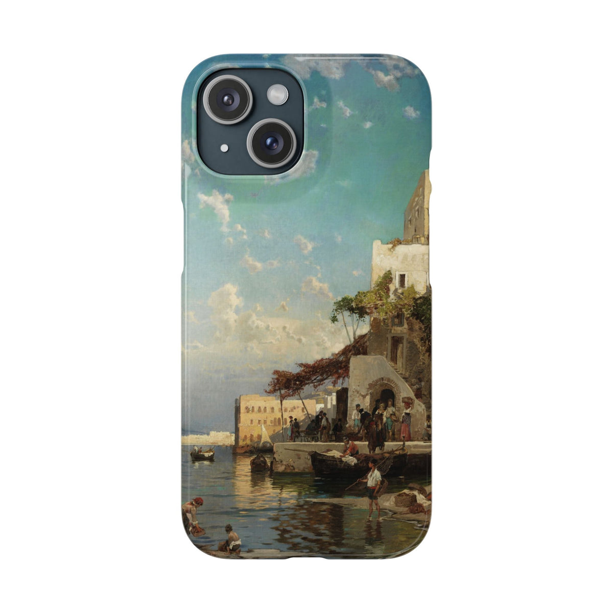Evening Meeting of the Fishermen by Hermann Corrodi - iPhone Slim Case