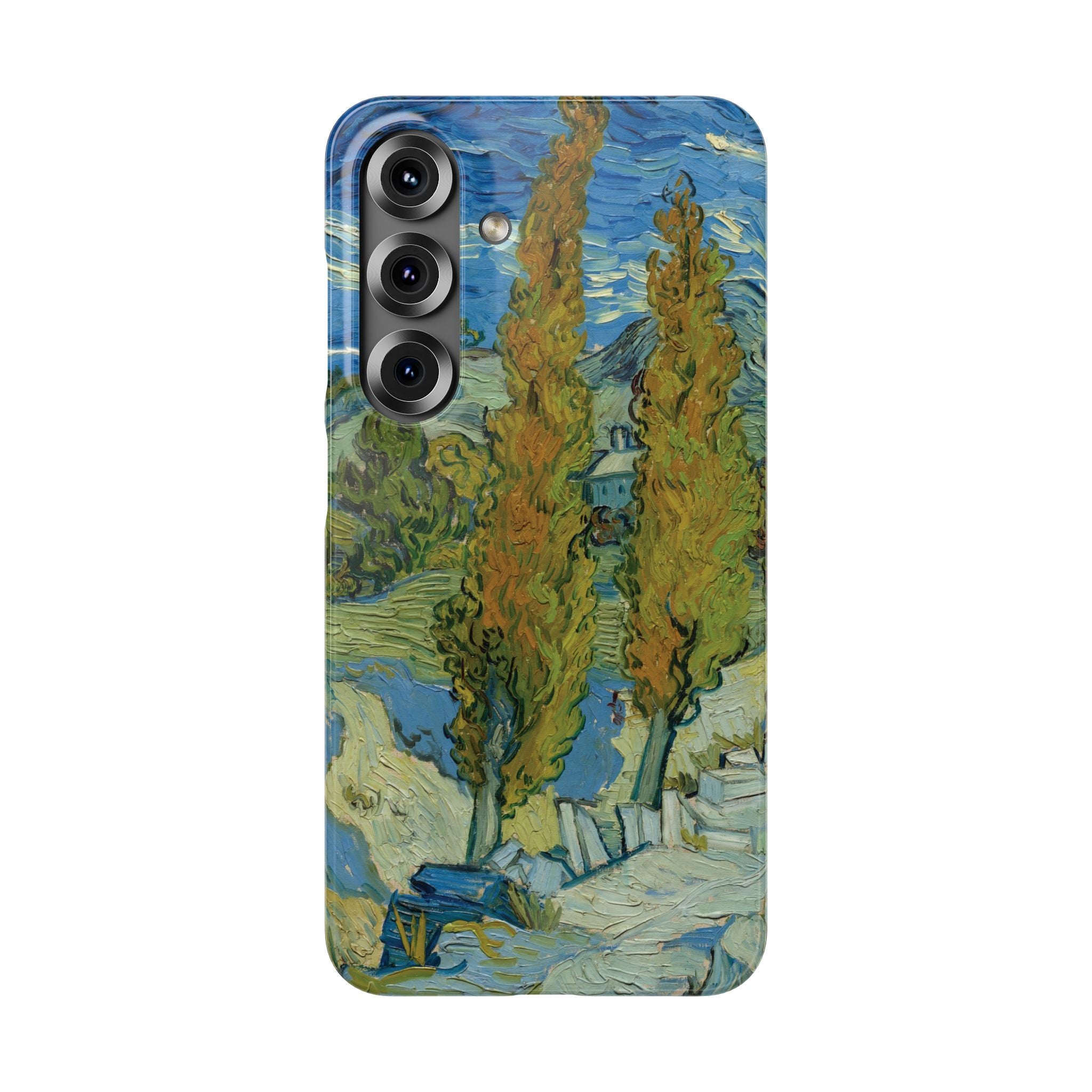 Two Poplars in the Alpilles near Saint-Rémy by Vincent van Gogh - Samsung Slim Case