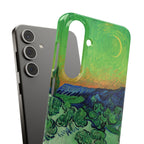 Landscape with Couple Walking and Crescent Moon by Vincent van Gogh - Samsung Slim Case