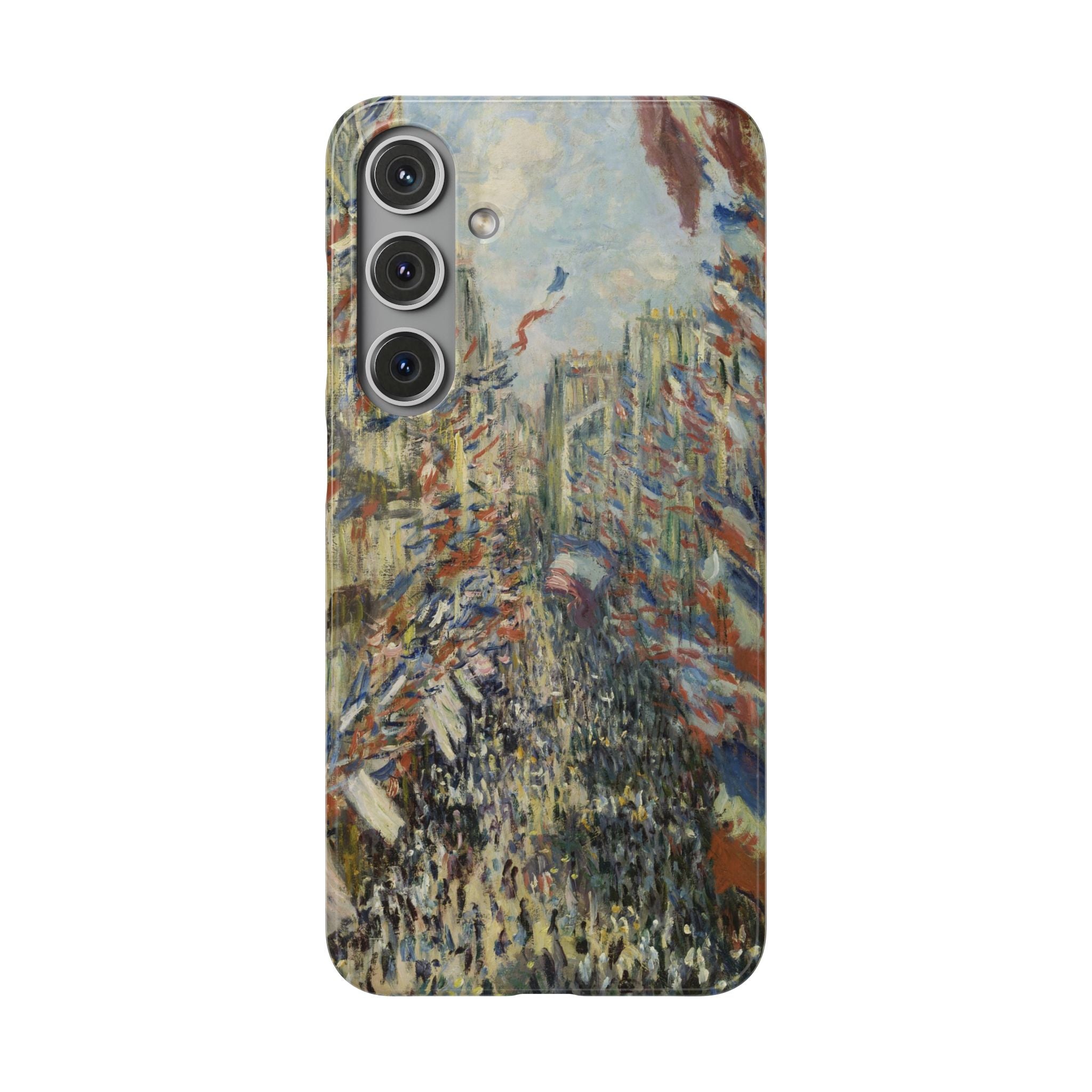 The Rue Montorgueil in Paris by Claude Monet - Samsung Slim Case