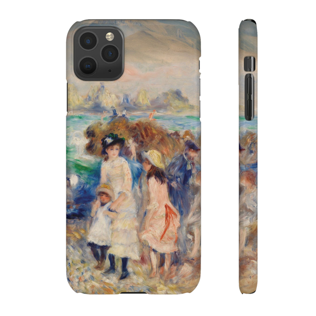 Children at the Beach at Guernsey by Pierre Auguste Renoir - iPhone Slim Case