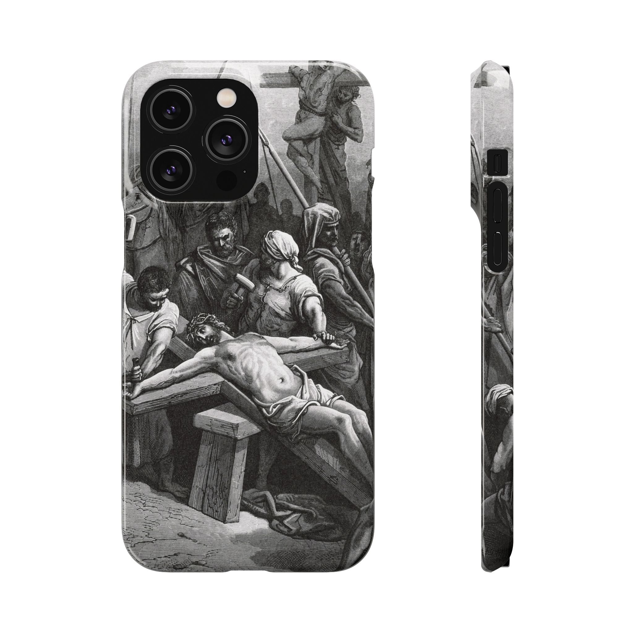 Crucifixion of Jesus by Gustave Doré - iPhone Slim Case