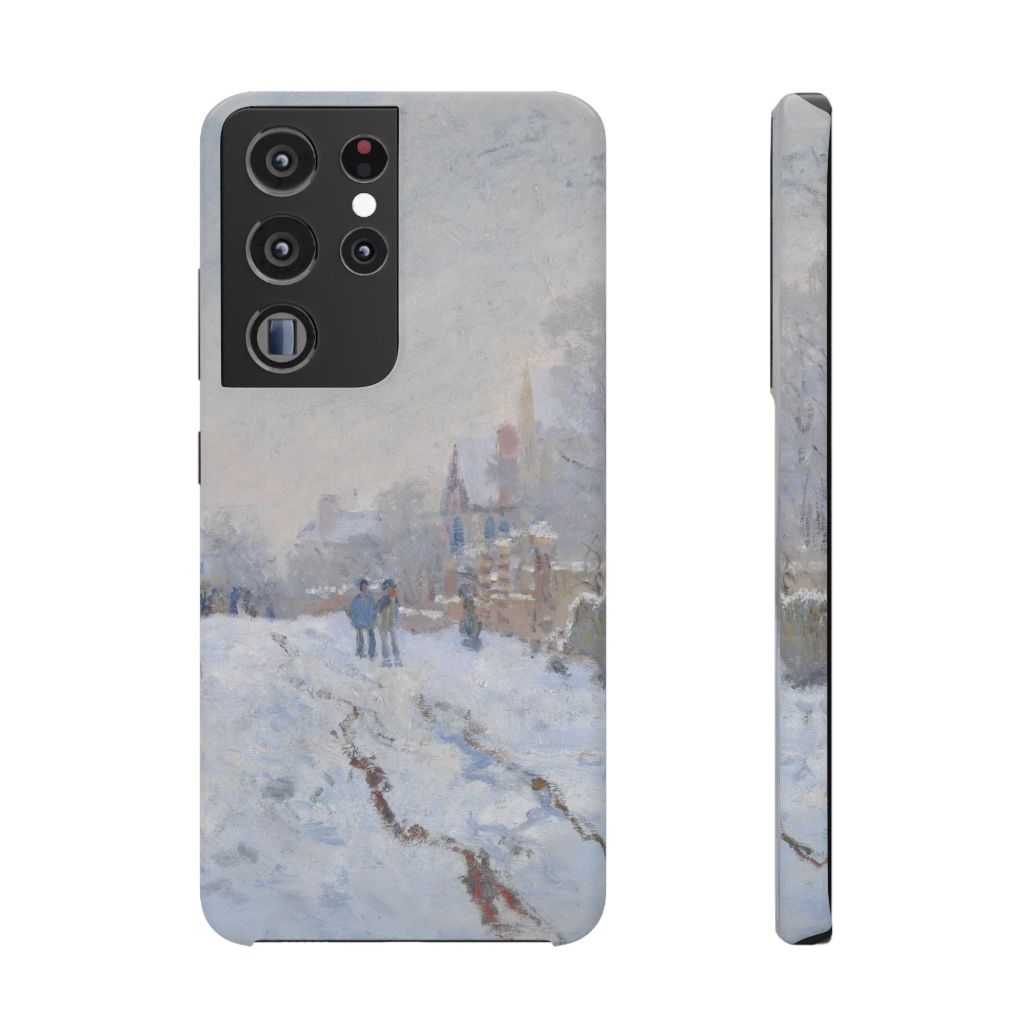 Snow Scene at Argenteuil by Claude Monet - Samsung Slim Case