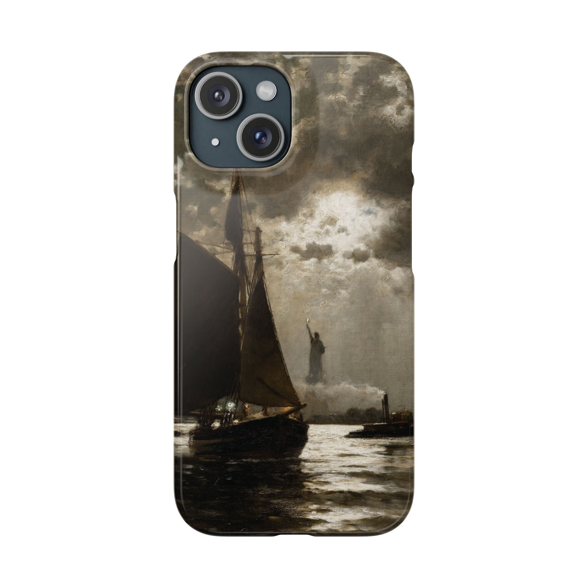 Nightfall over New York Harbor by Edward Moran - iPhone Slim Case