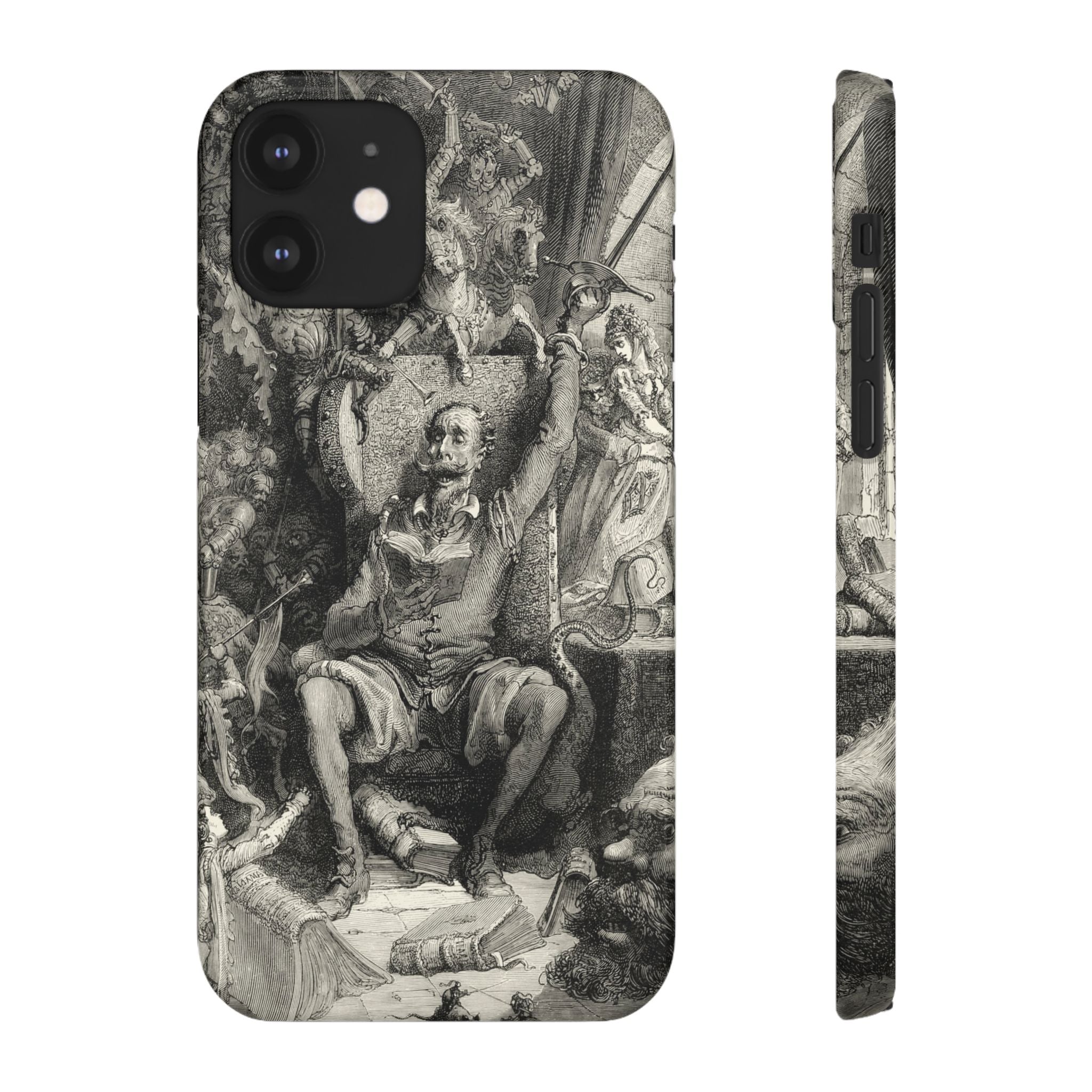 Don Quixote and His Visions by Gustave Doré - iPhone Slim Case
