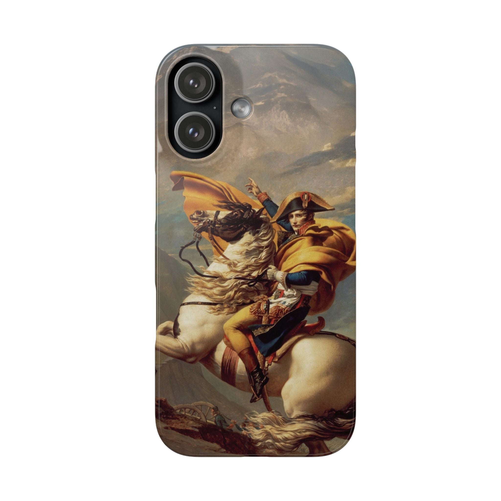 Napoleon at the Saint-Bernard Pass by Jacques-Louis David - iPhone Slim Case