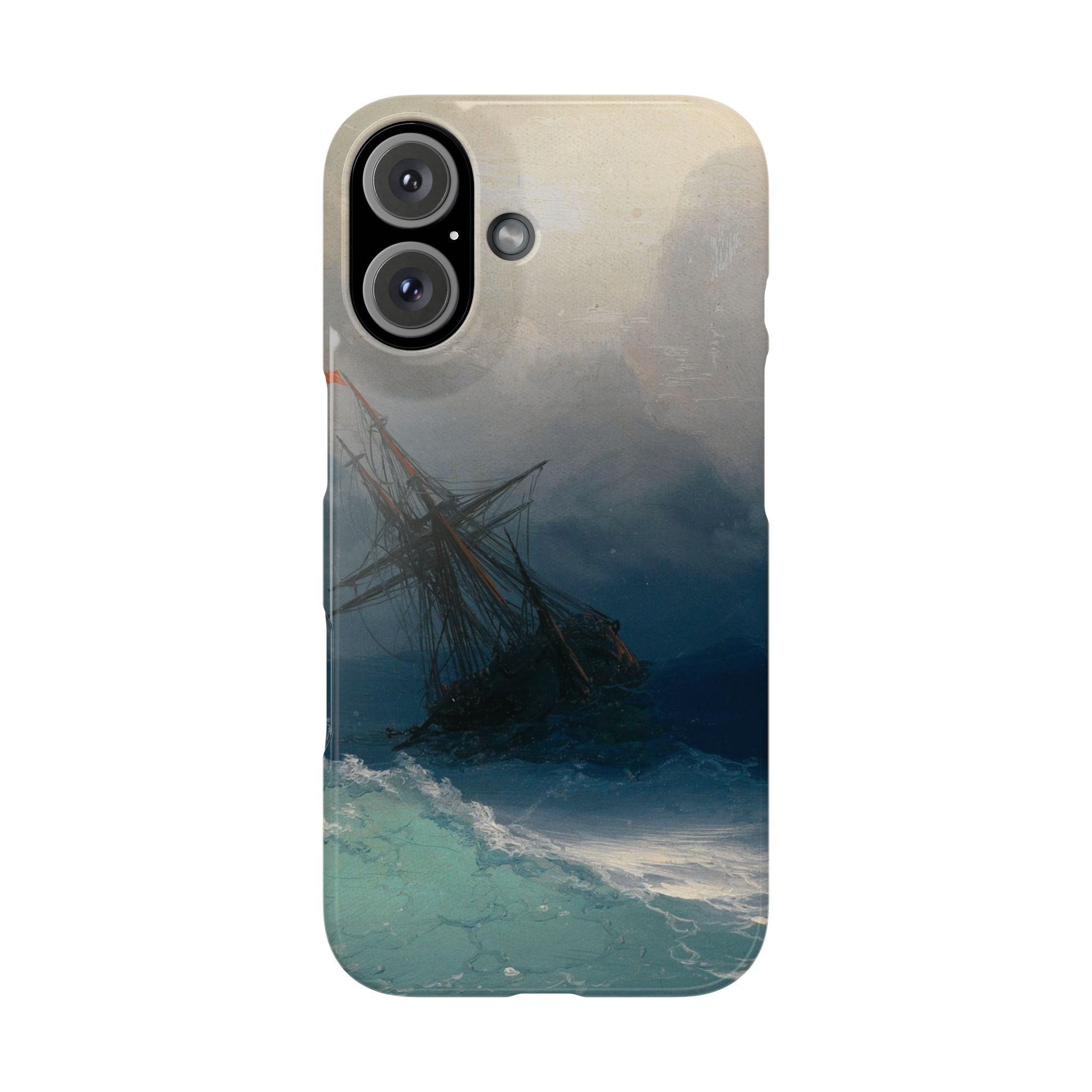 Ship on Stormy Seas by Ivan Aivazovsky - iPhone Slim Case