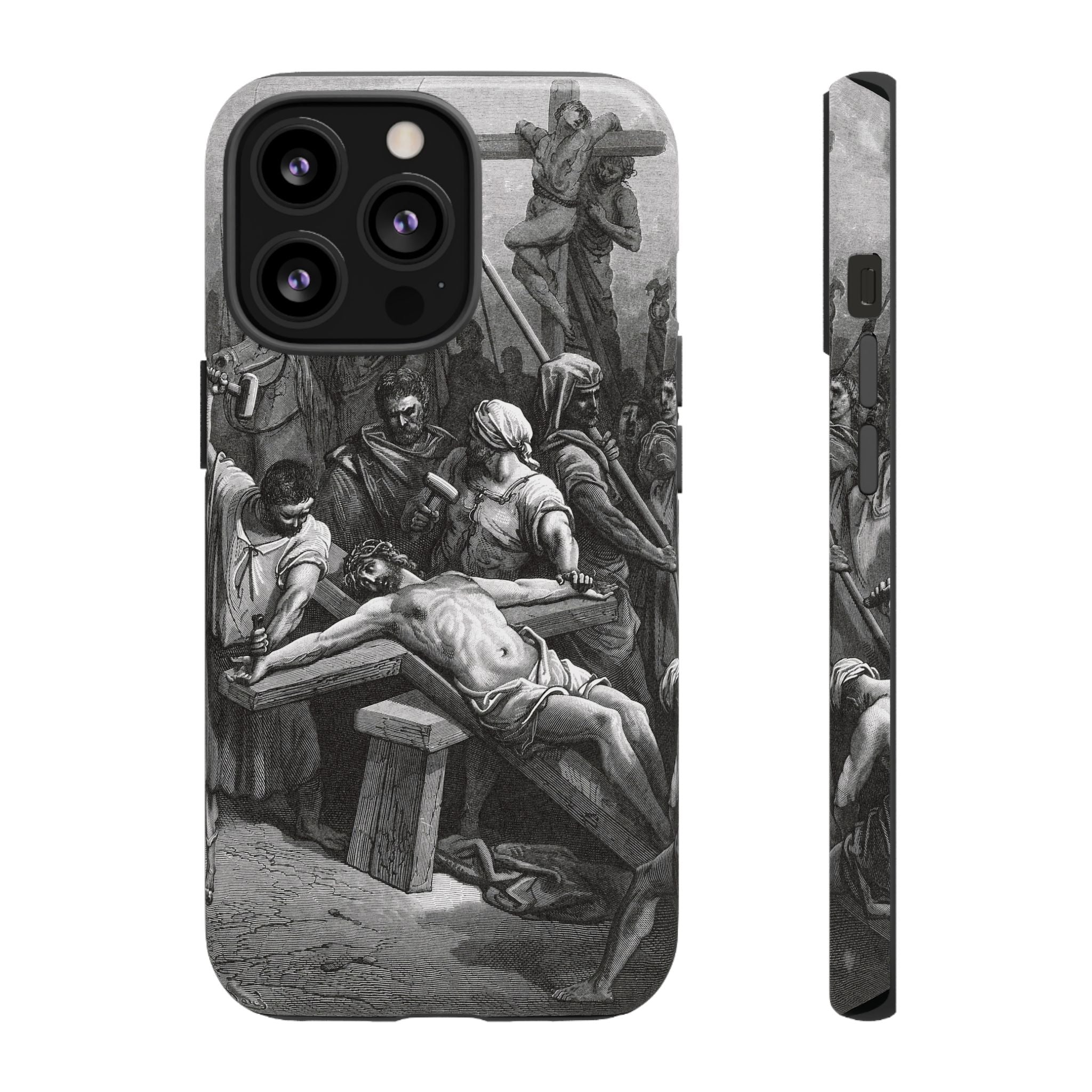 Crucifixion of Jesus by Gustave Doré - iPhone Tough Case