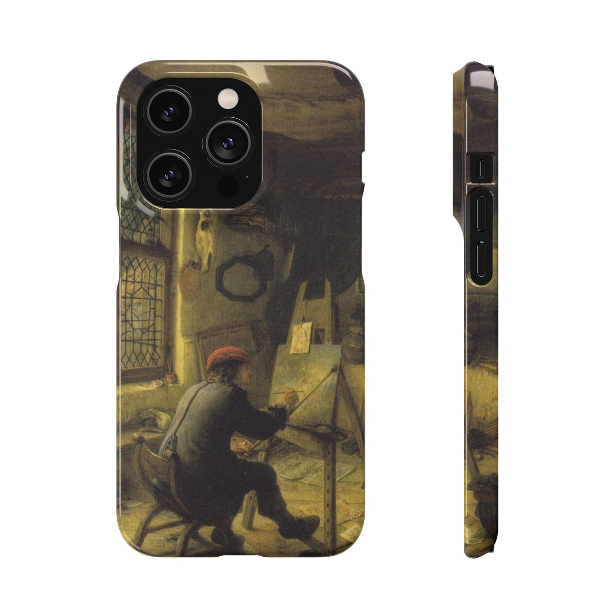 The Painter in His Workshop by Adriaen van Ostade - iPhone Slim Case