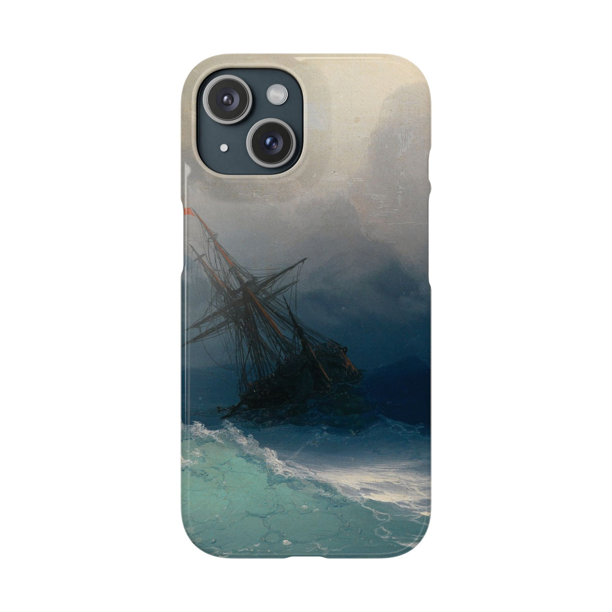 Ship on Stormy Seas by Ivan Aivazovsky - iPhone Slim Case