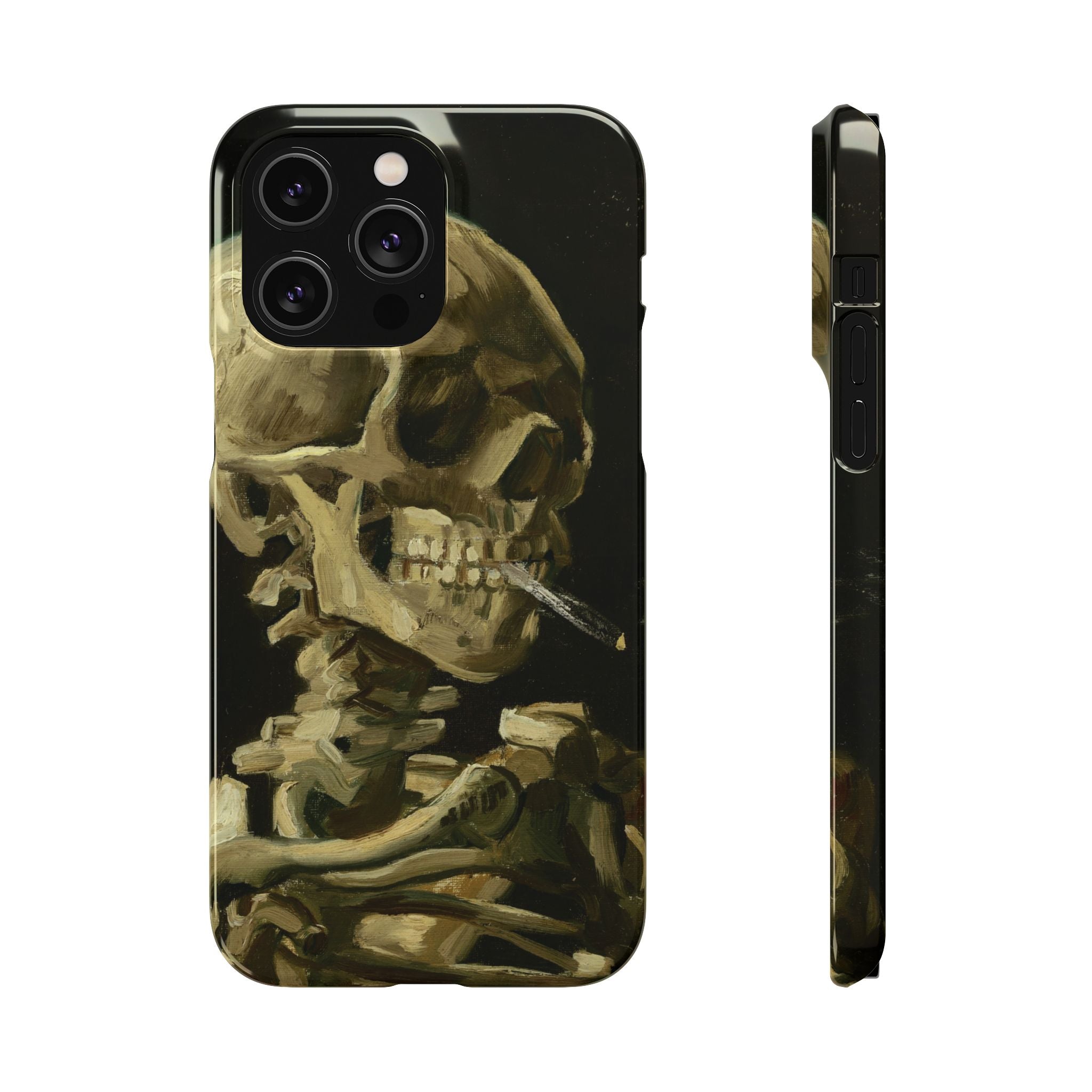 Head of a Skeleton with a Burning Cigarette by Vincent van Gogh - iPhone Slim Case