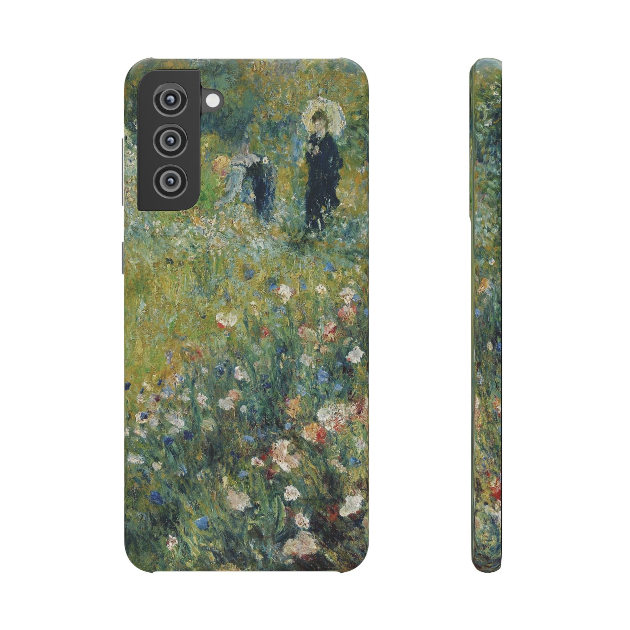 Woman with a Parasol in a Garden by Pierre Auguste Renoir - Samsung Slim Case