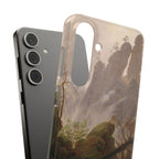 Rocky Landscape in the Elbe Sandstone Mountains by Caspar David Friedrich - Samsung Slim Case