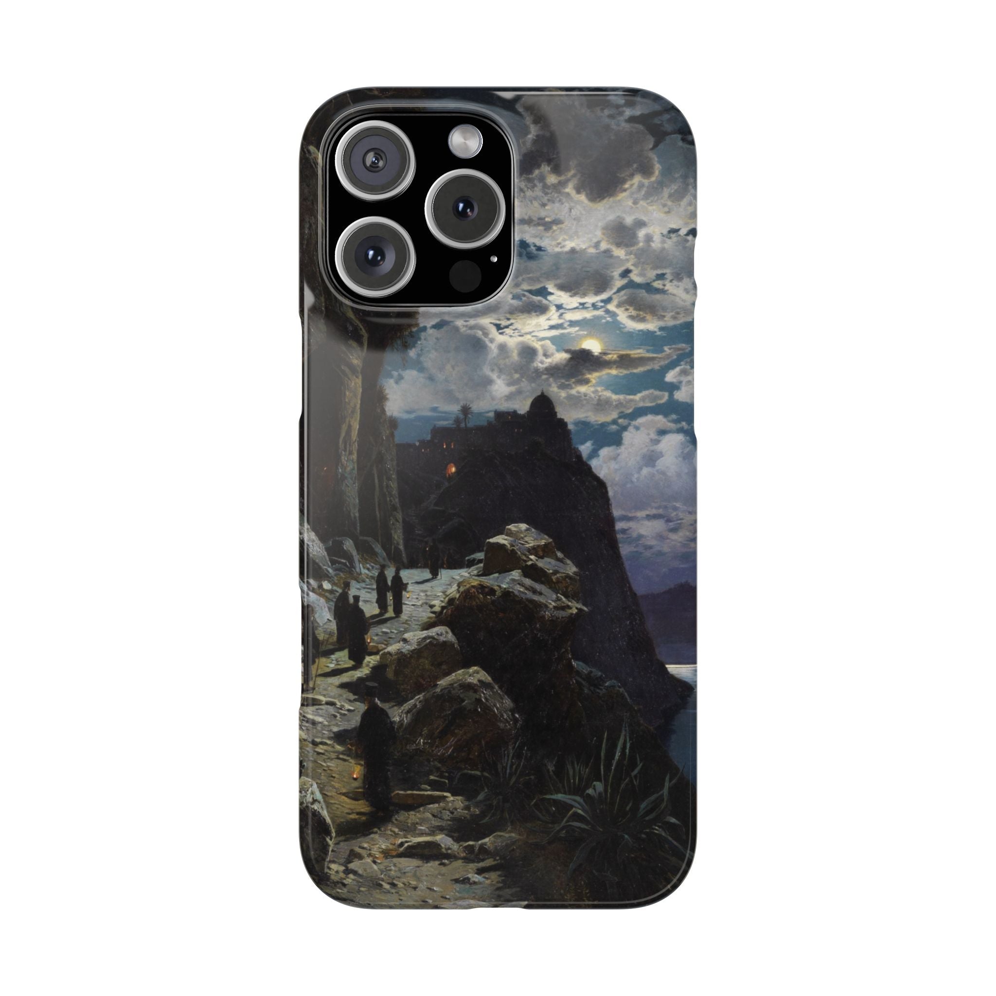 Procession of Monks on Mount Athos by Hermann Corrodi - iPhone Slim Case