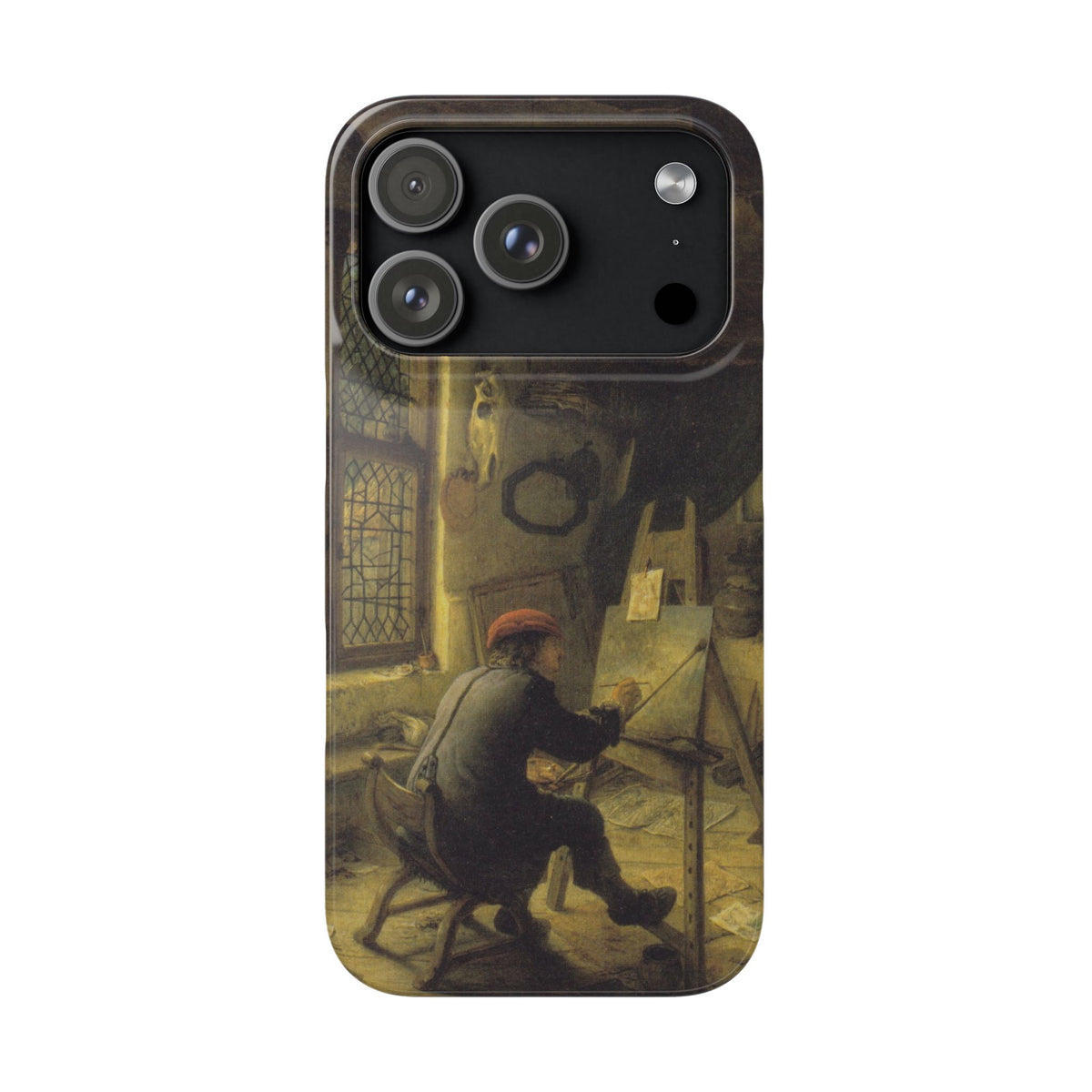 The Painter in His Workshop by Adriaen van Ostade - iPhone Slim Case