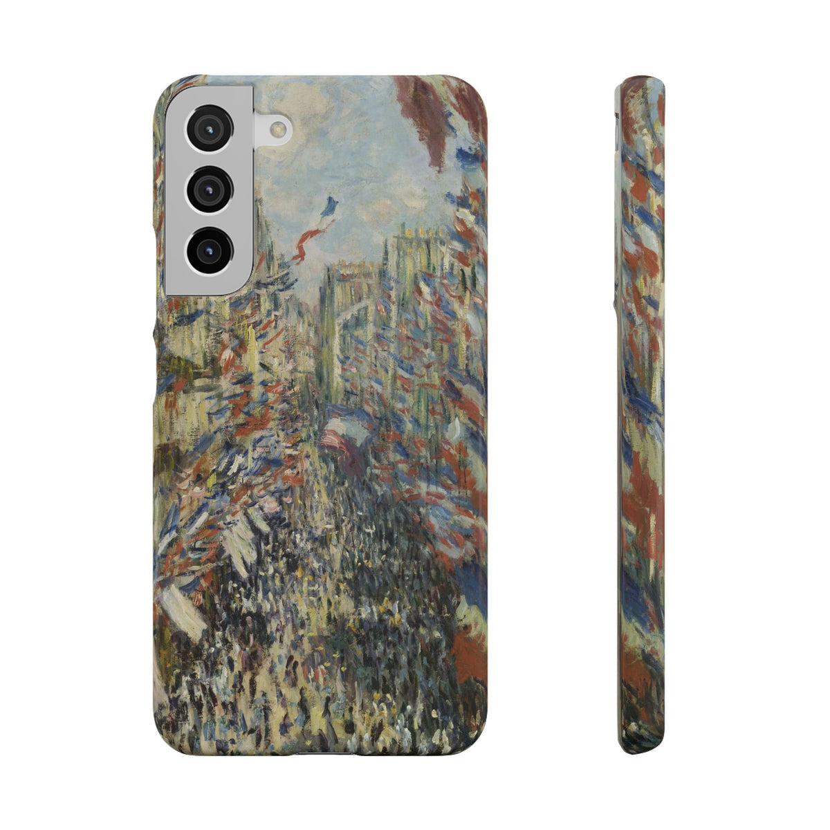 The Rue Montorgueil in Paris by Claude Monet - Samsung Slim Case
