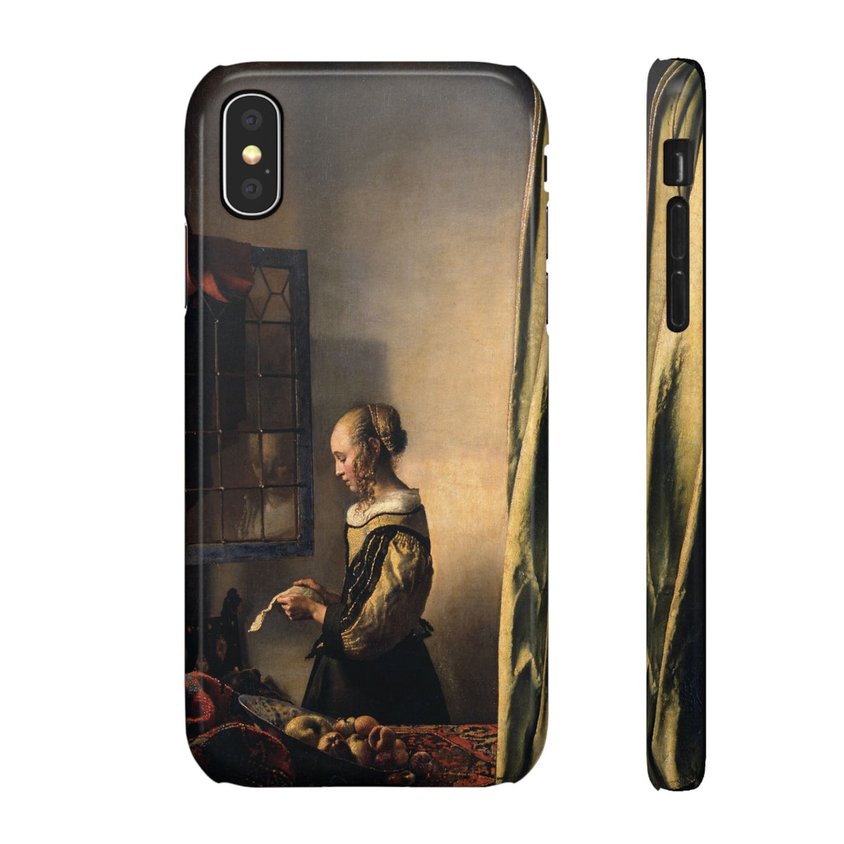 Girl Reading a Letter by an Open Window by Johannes Vermeer - iPhone Slim Case