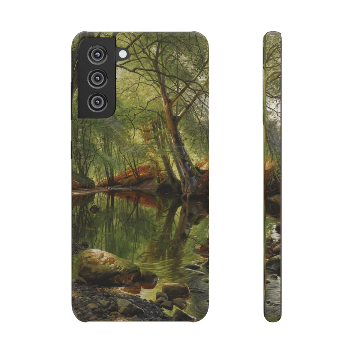 A woodland stream by Peder Mork Monsted - Samsung Slim Case